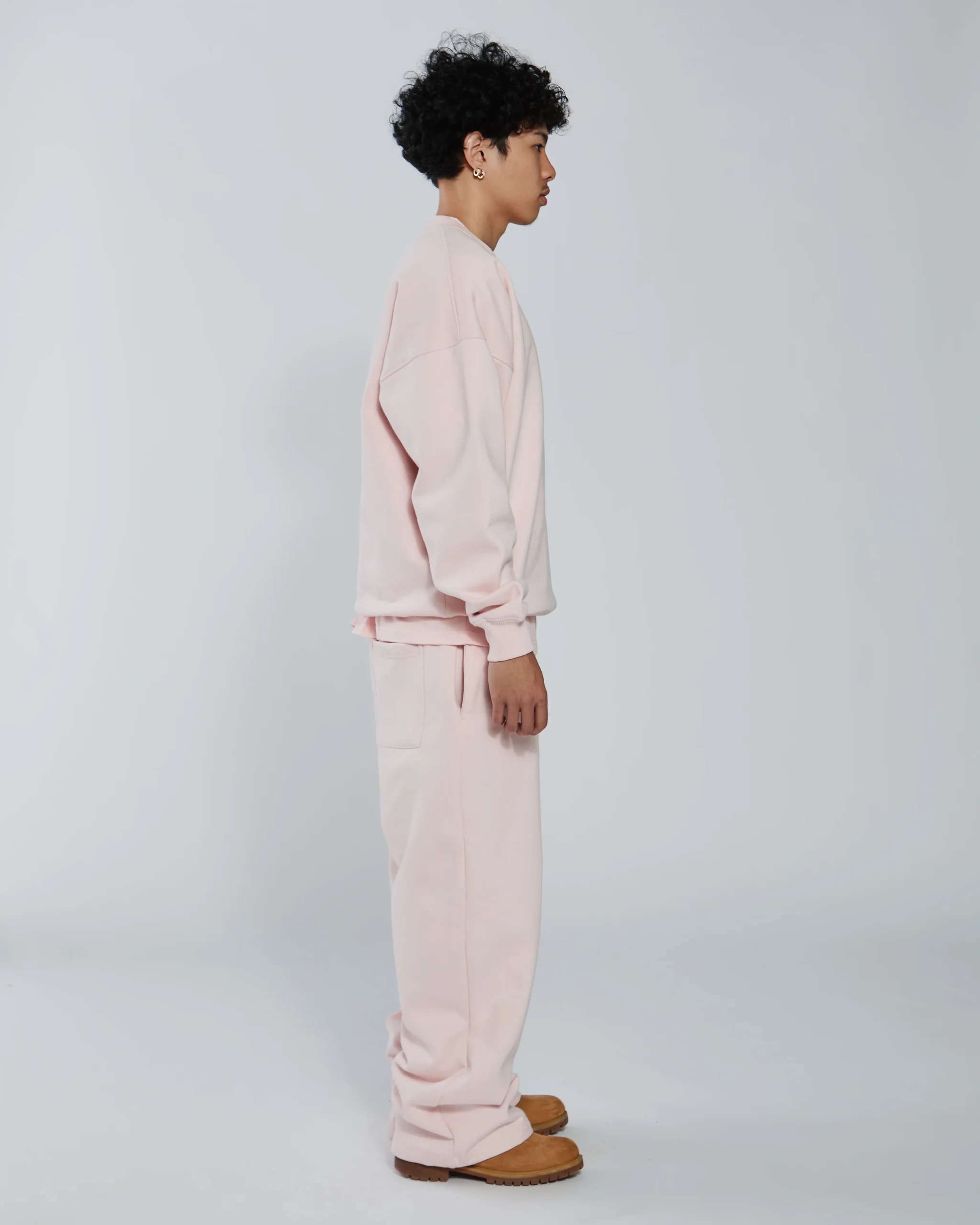 Drop Shoulder Crewneck - Blush