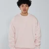 Drop Shoulder Crewneck - Blush