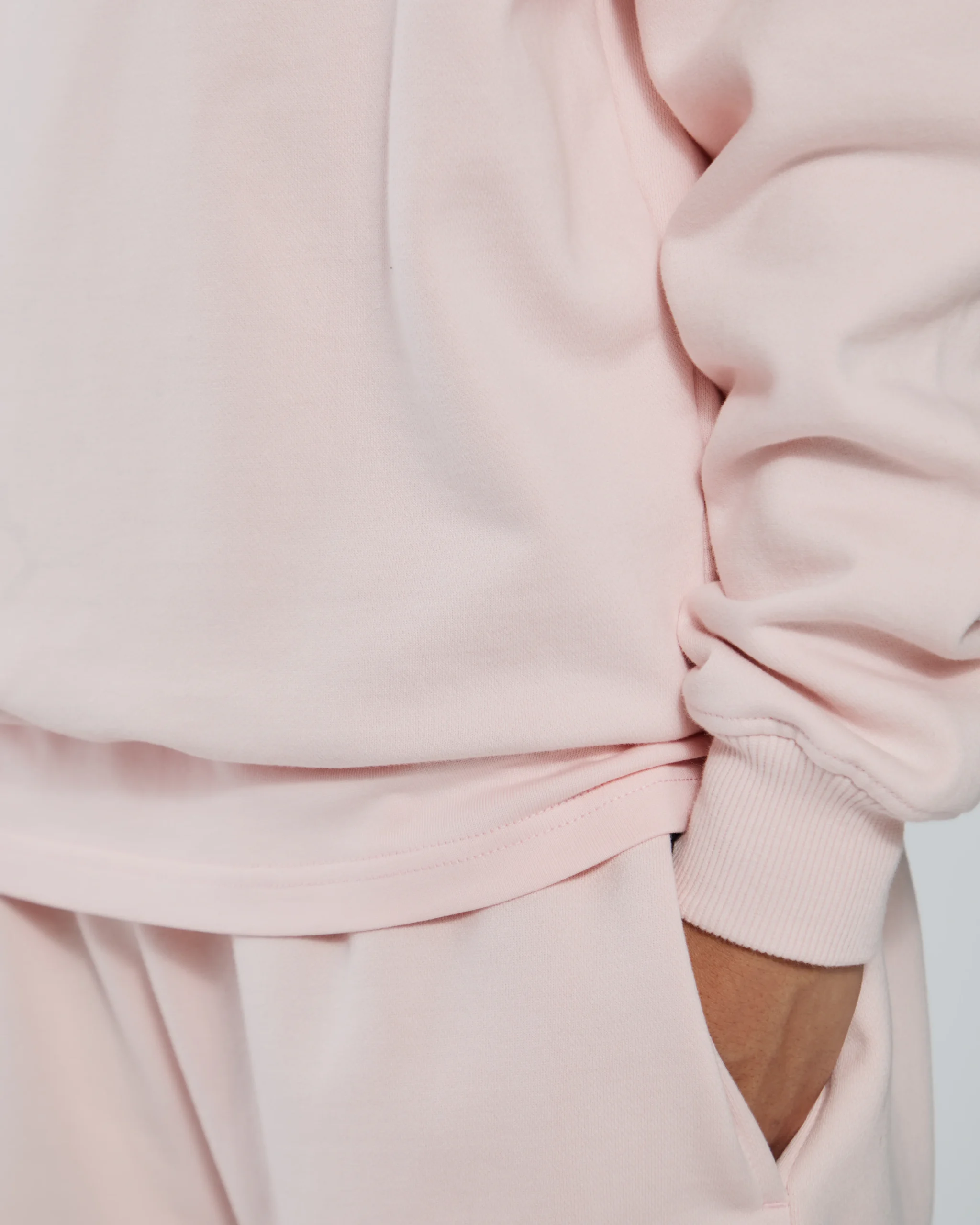 Drop Shoulder Crewneck - Blush