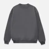 Drop Shoulder Crewneck - Charcoal