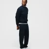 Drop Shoulder Crewneck - Navy