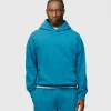 Drop Shoulder Hoodie - Aqua