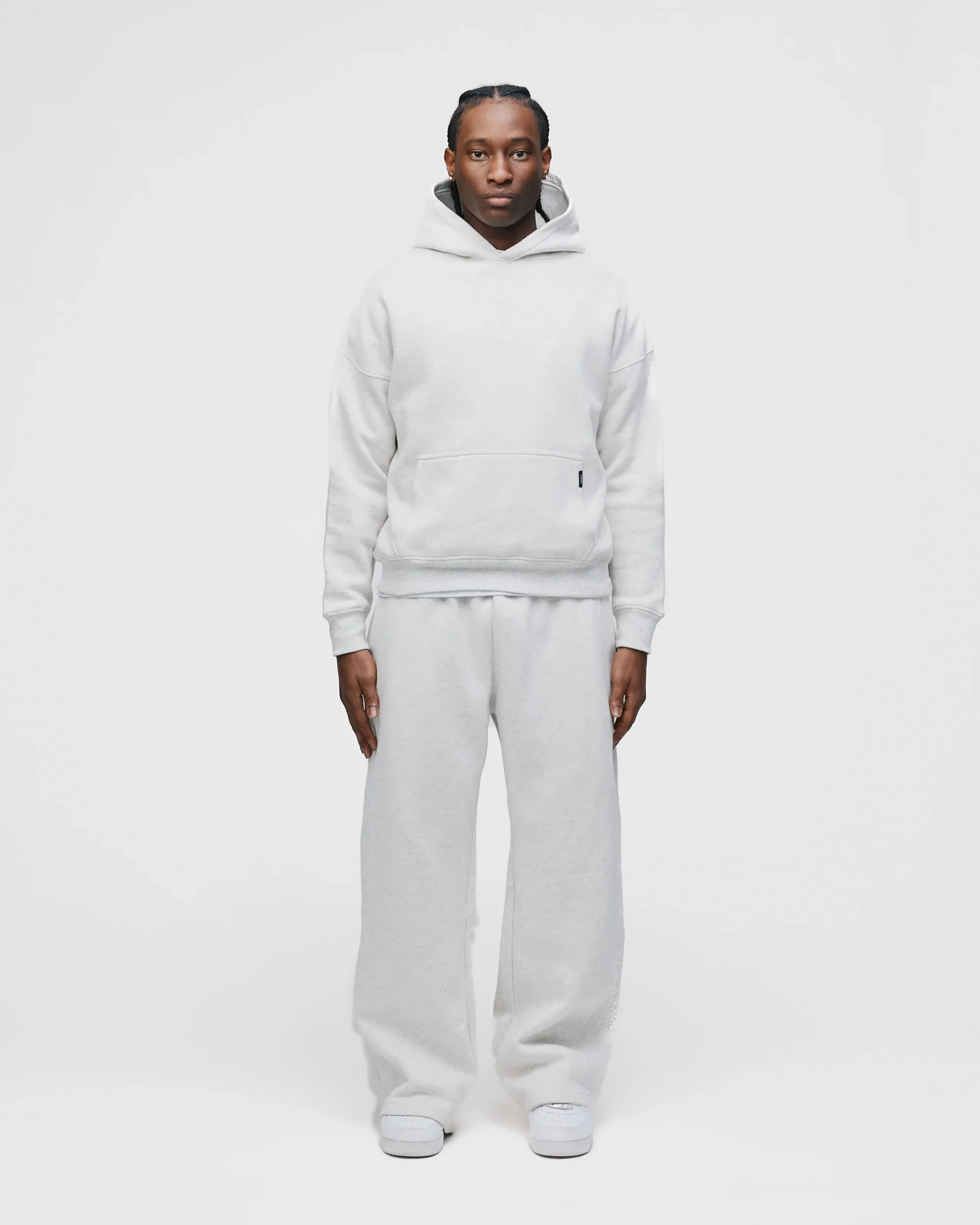 Drop Shoulder Hoodie - Ash