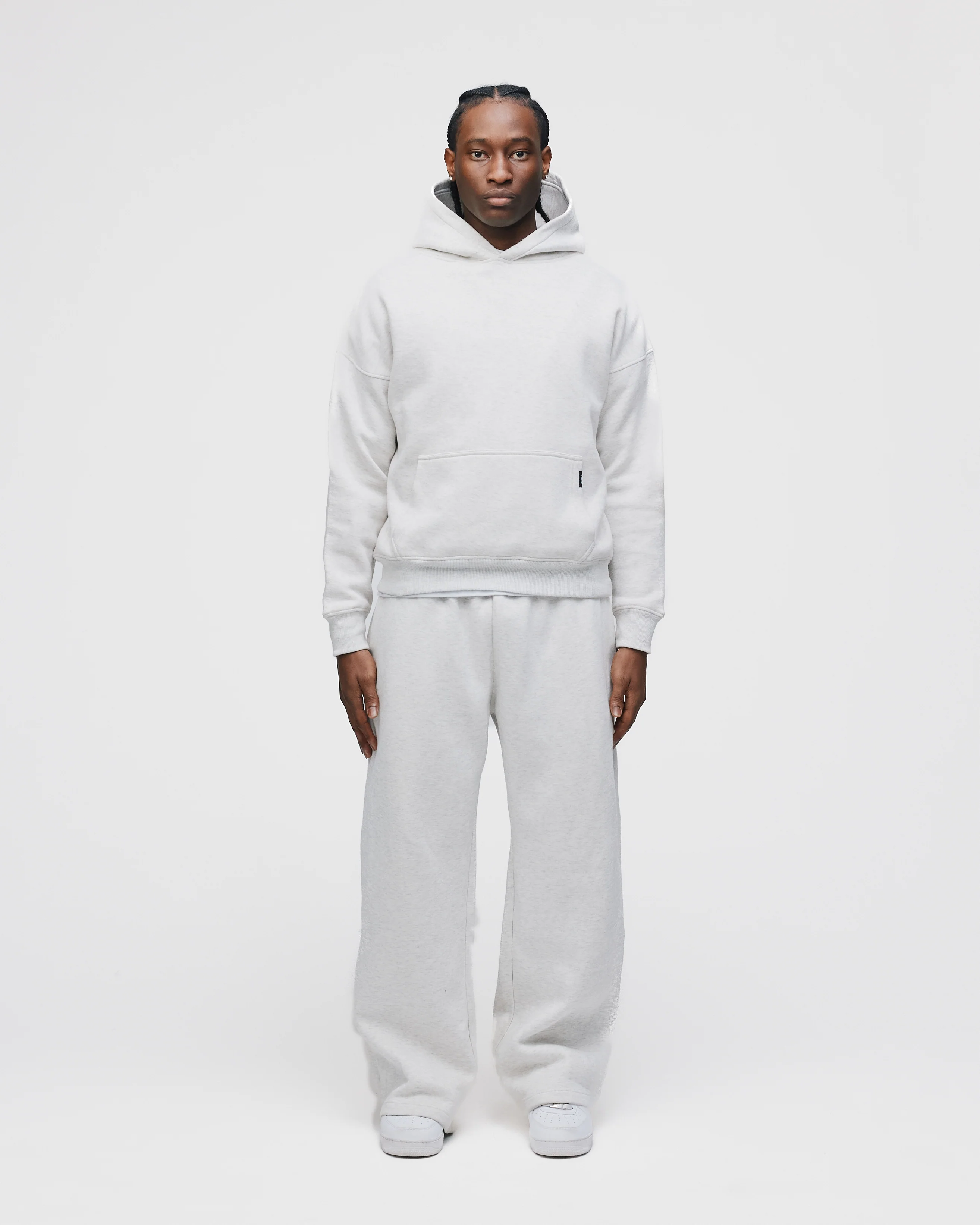 Drop Shoulder Hoodie - Ash