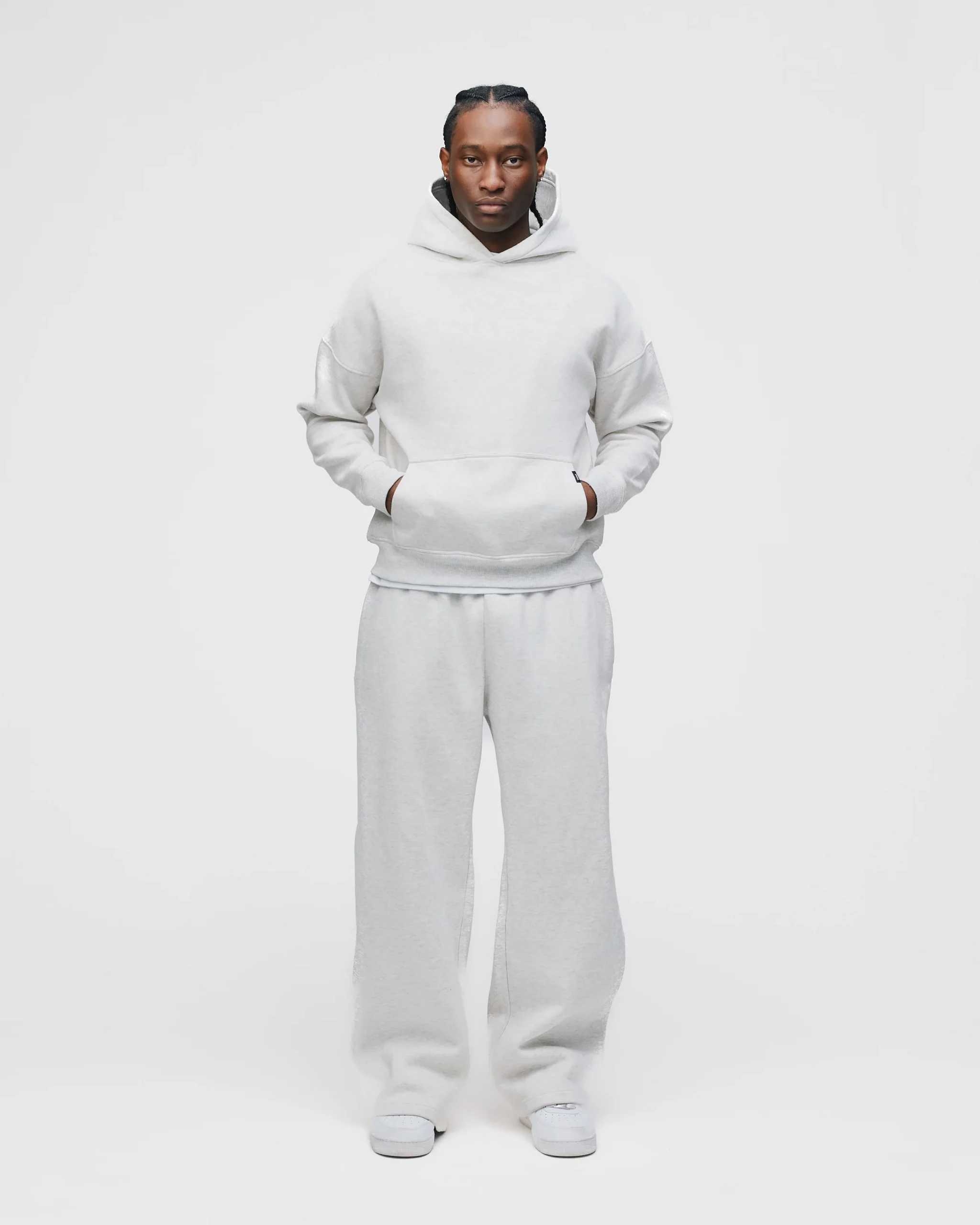 Drop Shoulder Hoodie - Ash