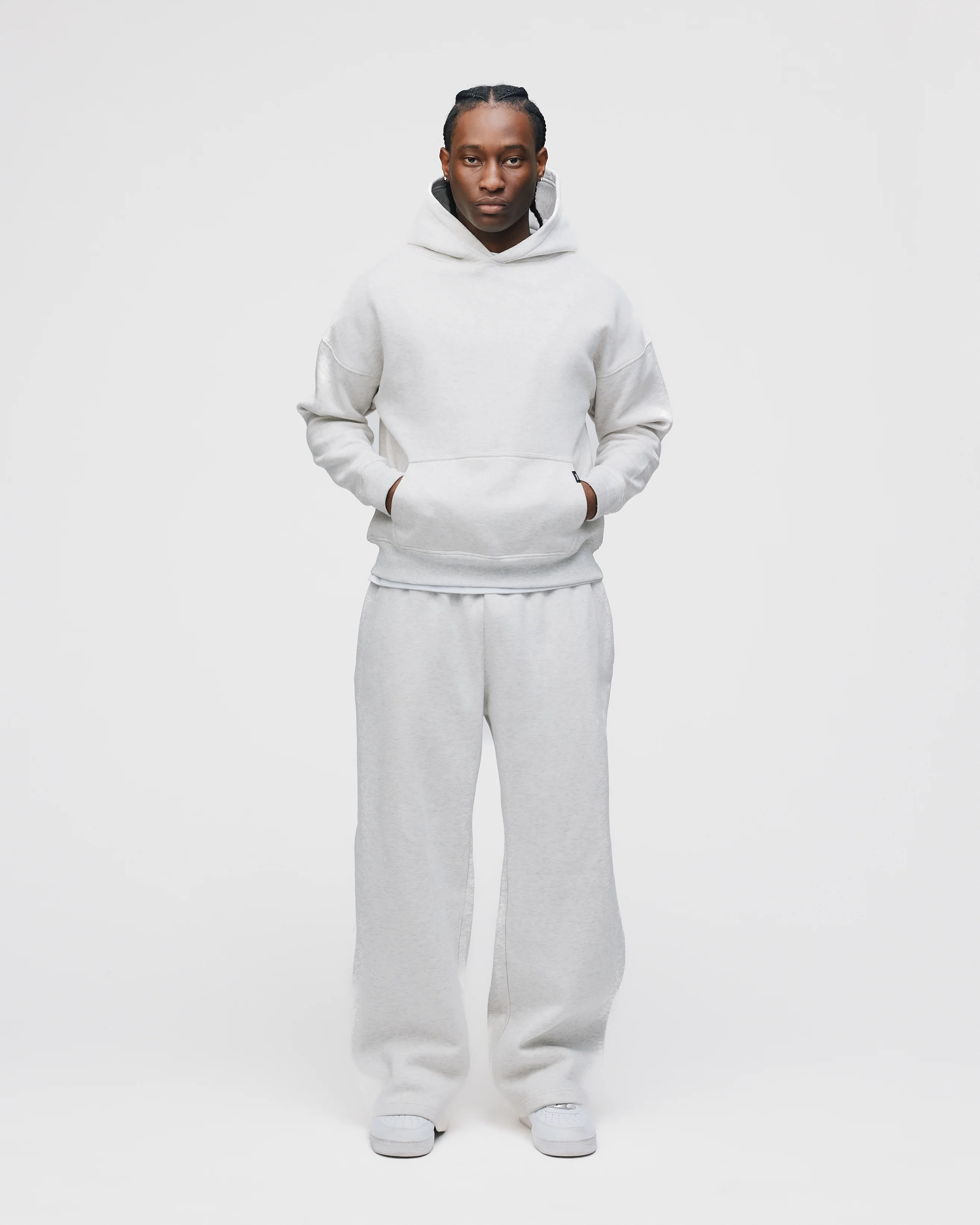 Drop Shoulder Hoodie - Ash