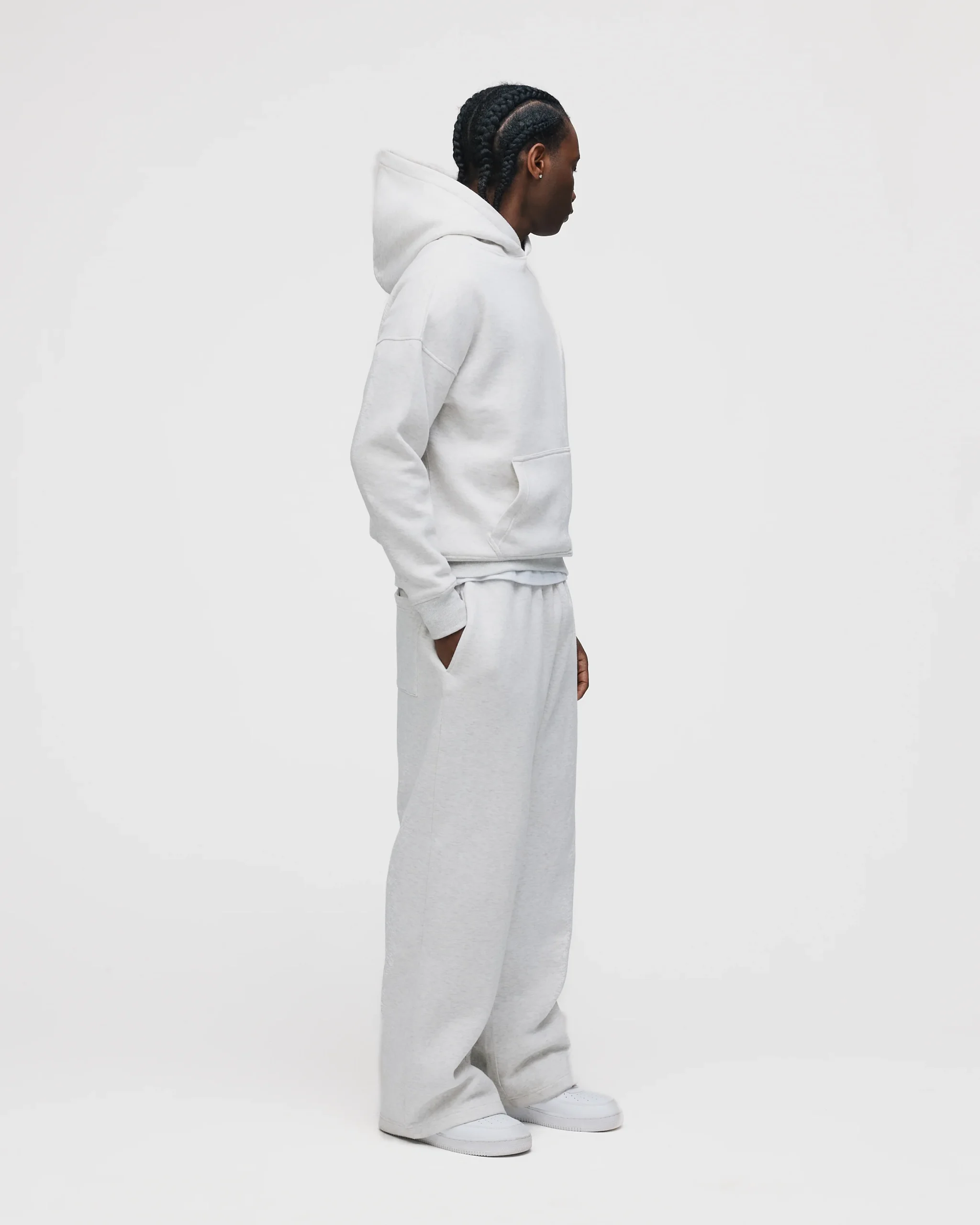 Drop Shoulder Hoodie - Ash