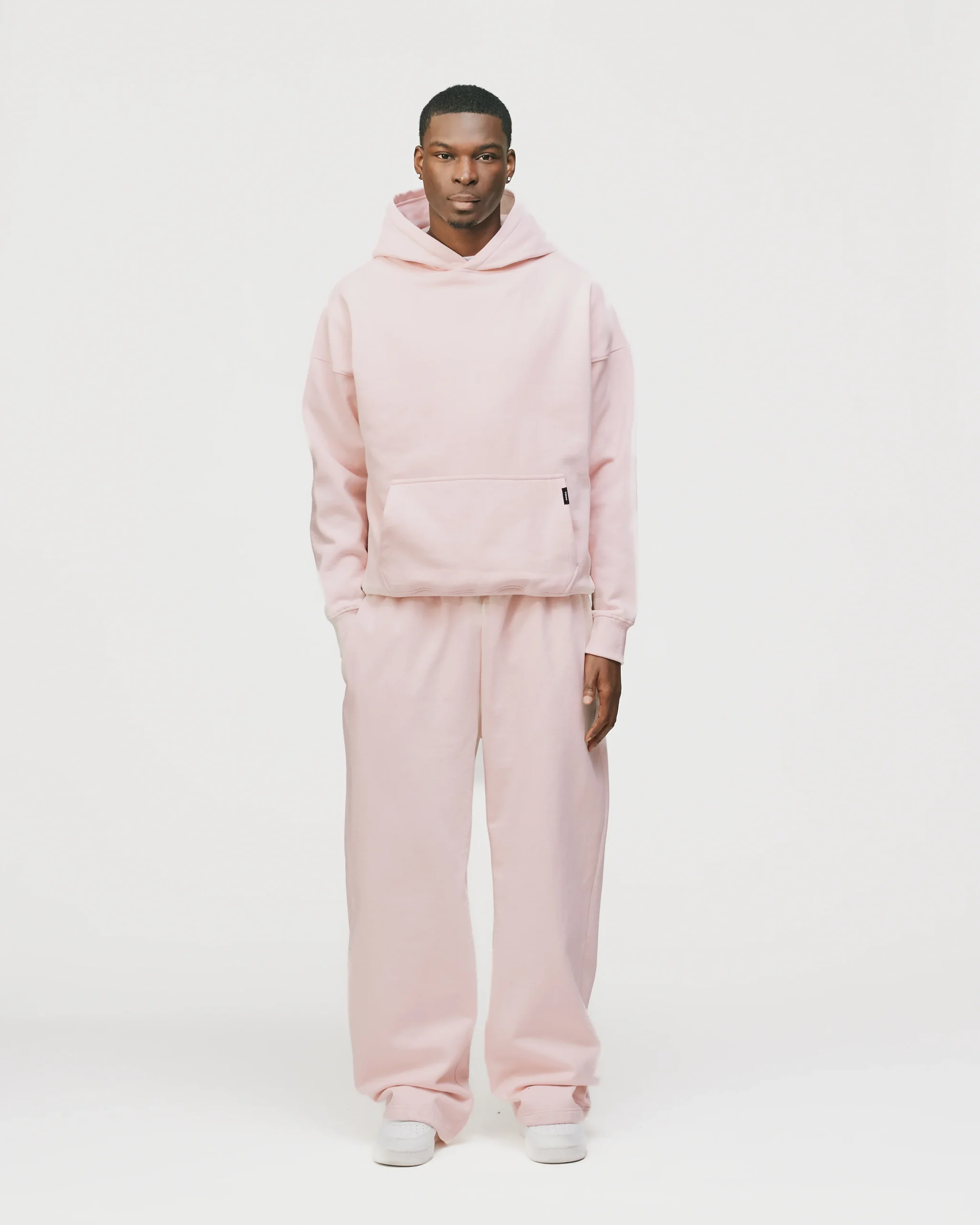 Drop Shoulder Hoodie - Blush