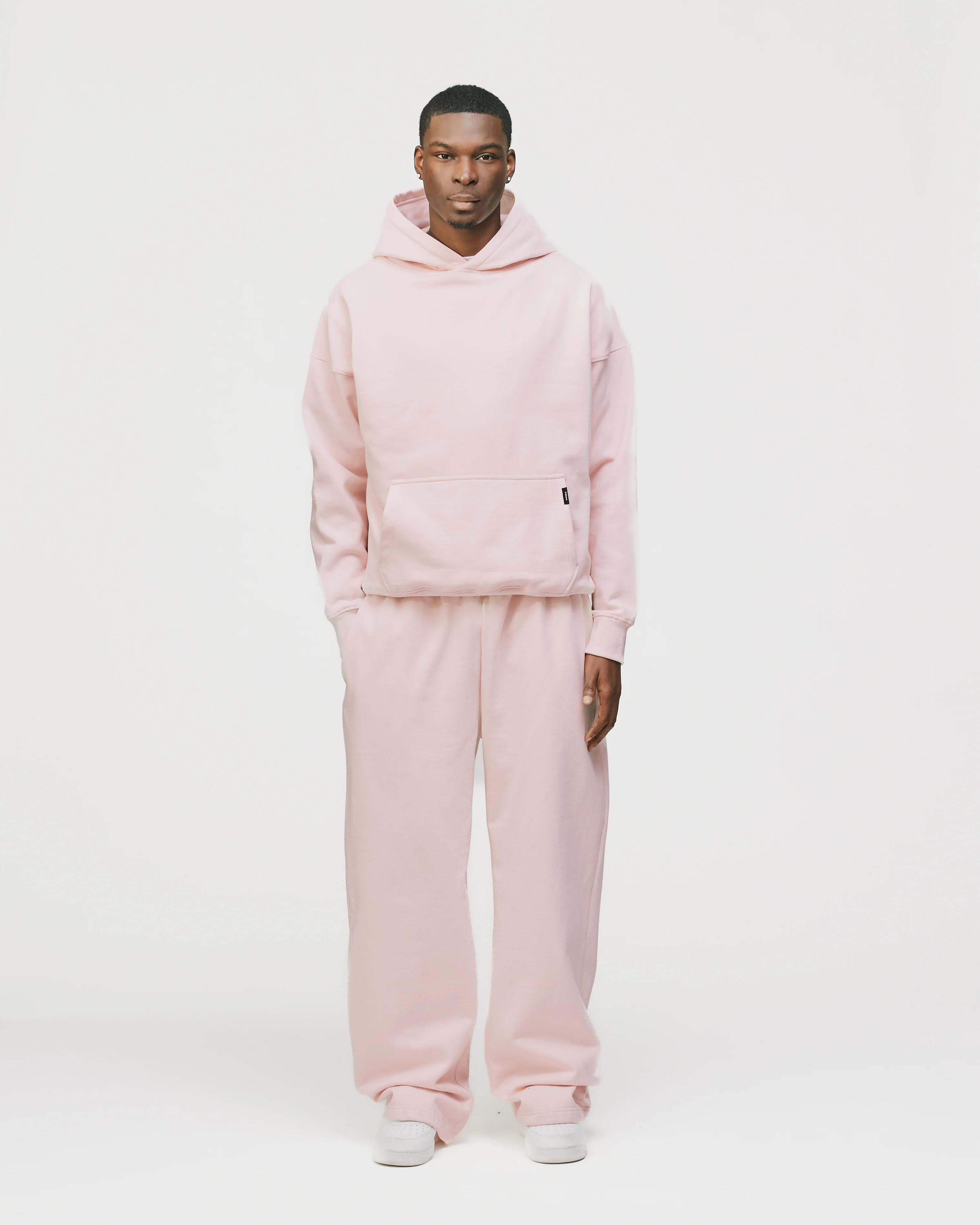 Drop Shoulder Hoodie - Blush