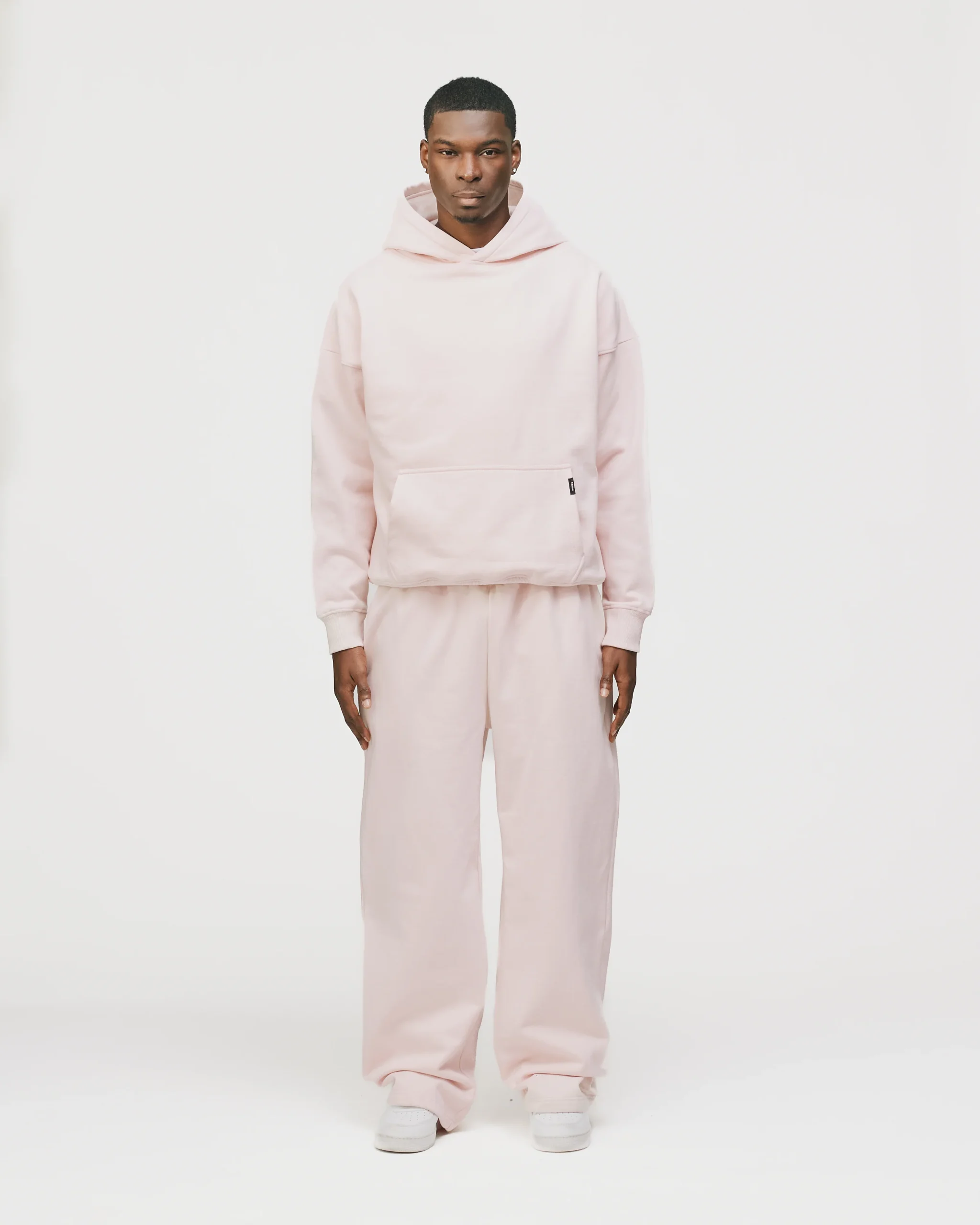 Drop Shoulder Hoodie - Blush