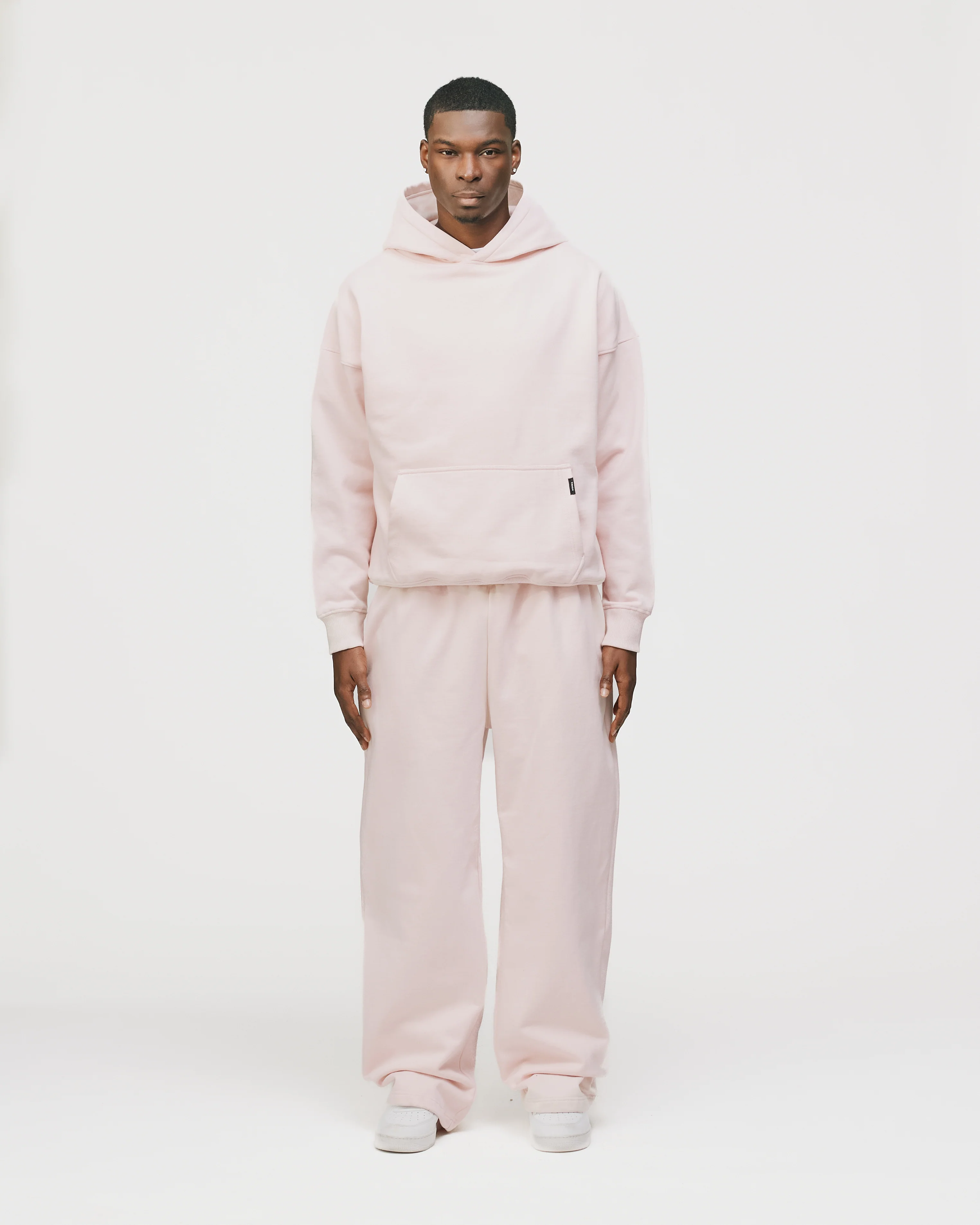 Drop Shoulder Hoodie - Blush