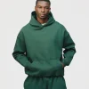 Drop Shoulder Hoodie - Forest Green