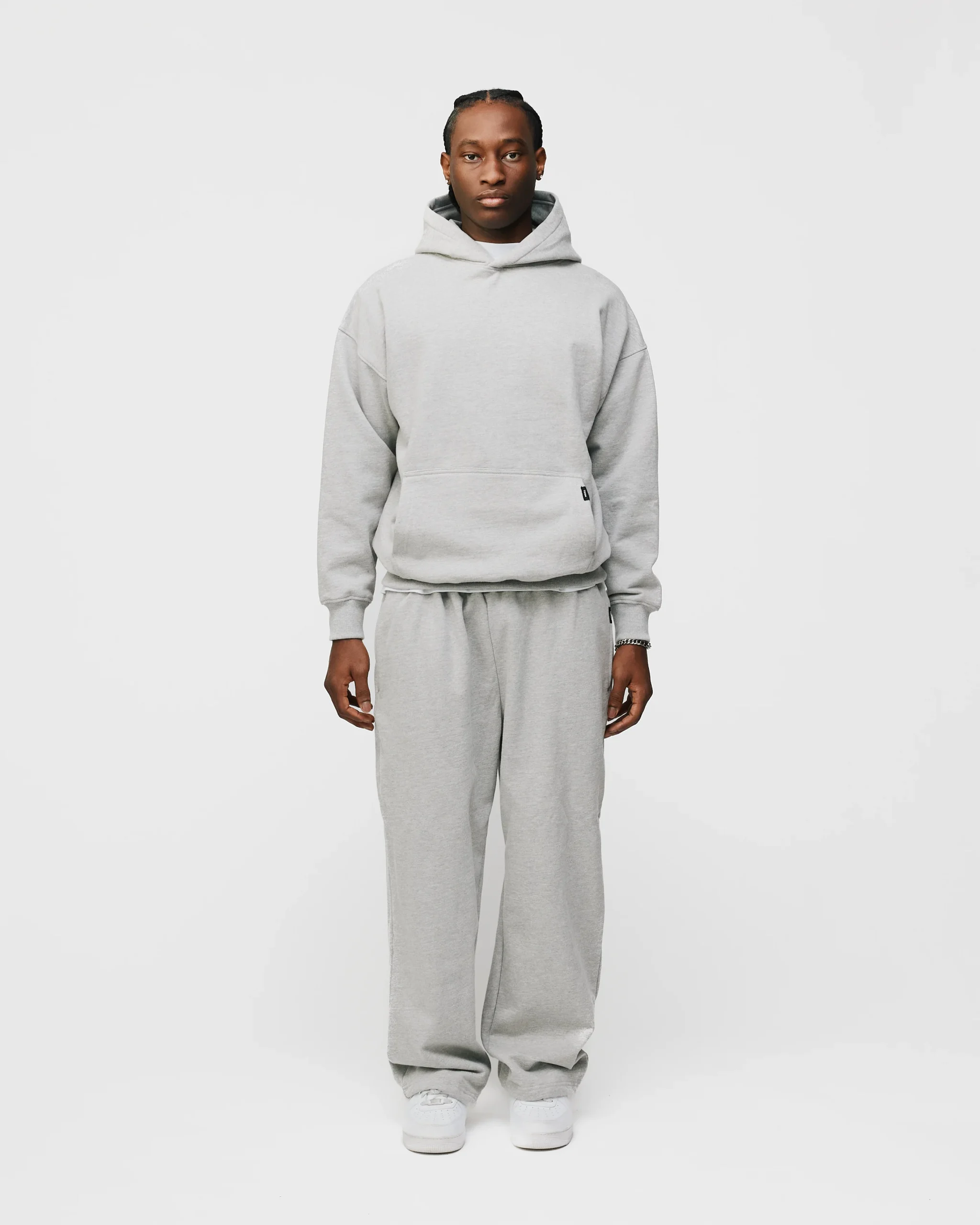 Drop Shoulder Hoodie - Grey