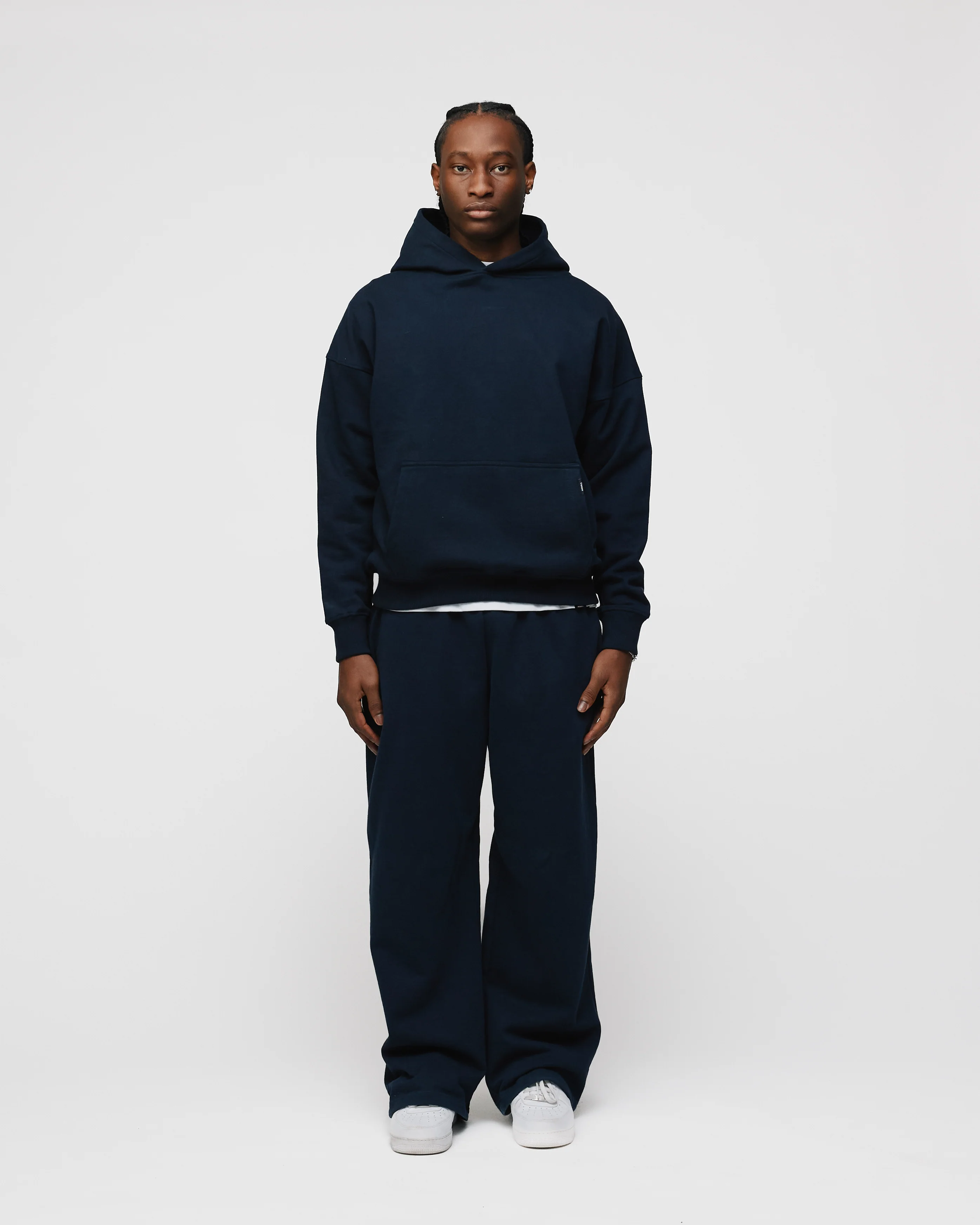 Drop Shoulder Hoodie - Navy