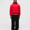 Drop Shoulder Hoodie - Red