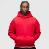 Drop Shoulder Hoodie - Red