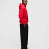 Drop Shoulder Hoodie - Red