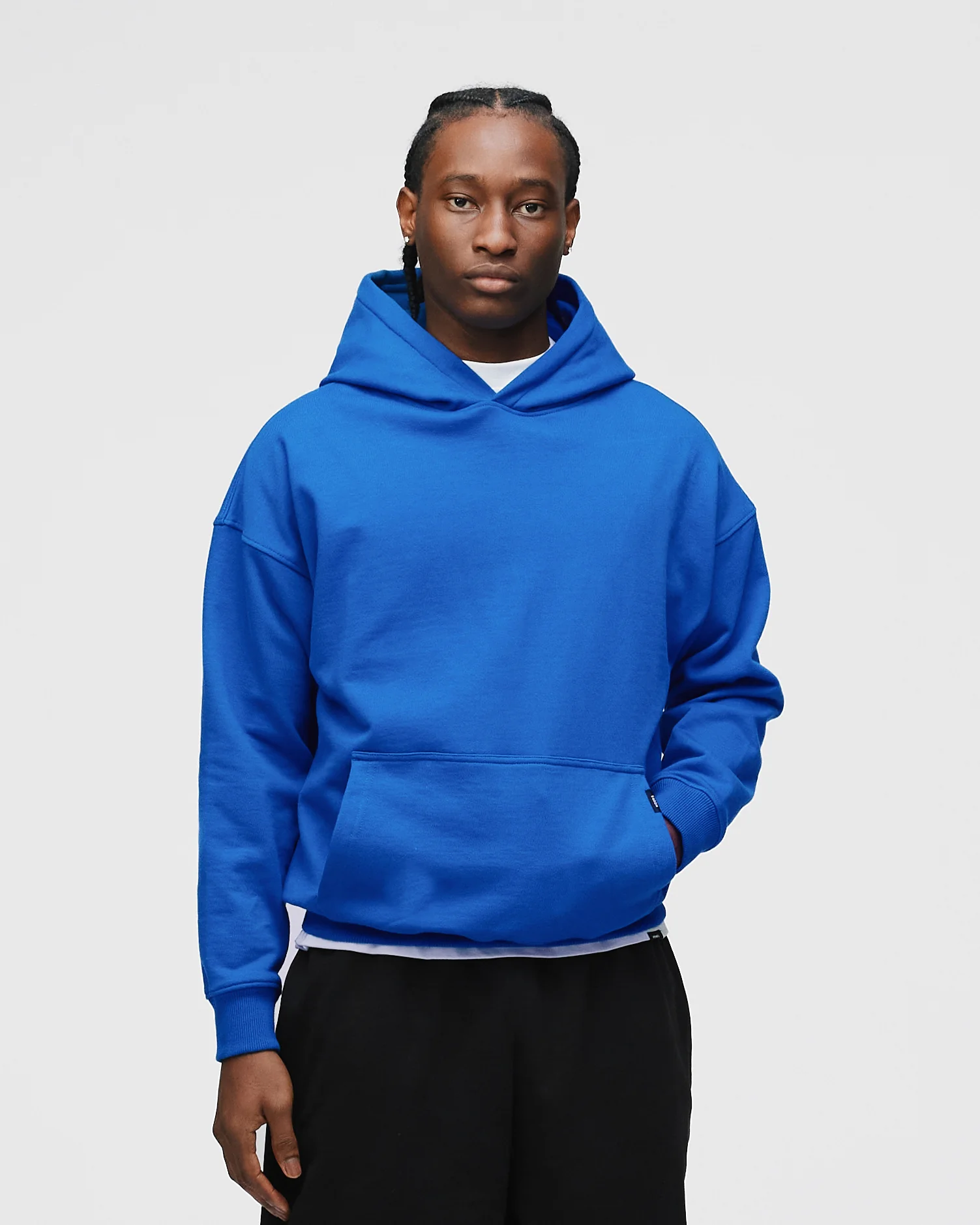 Drop Shoulder Hoodie - Royal Blue