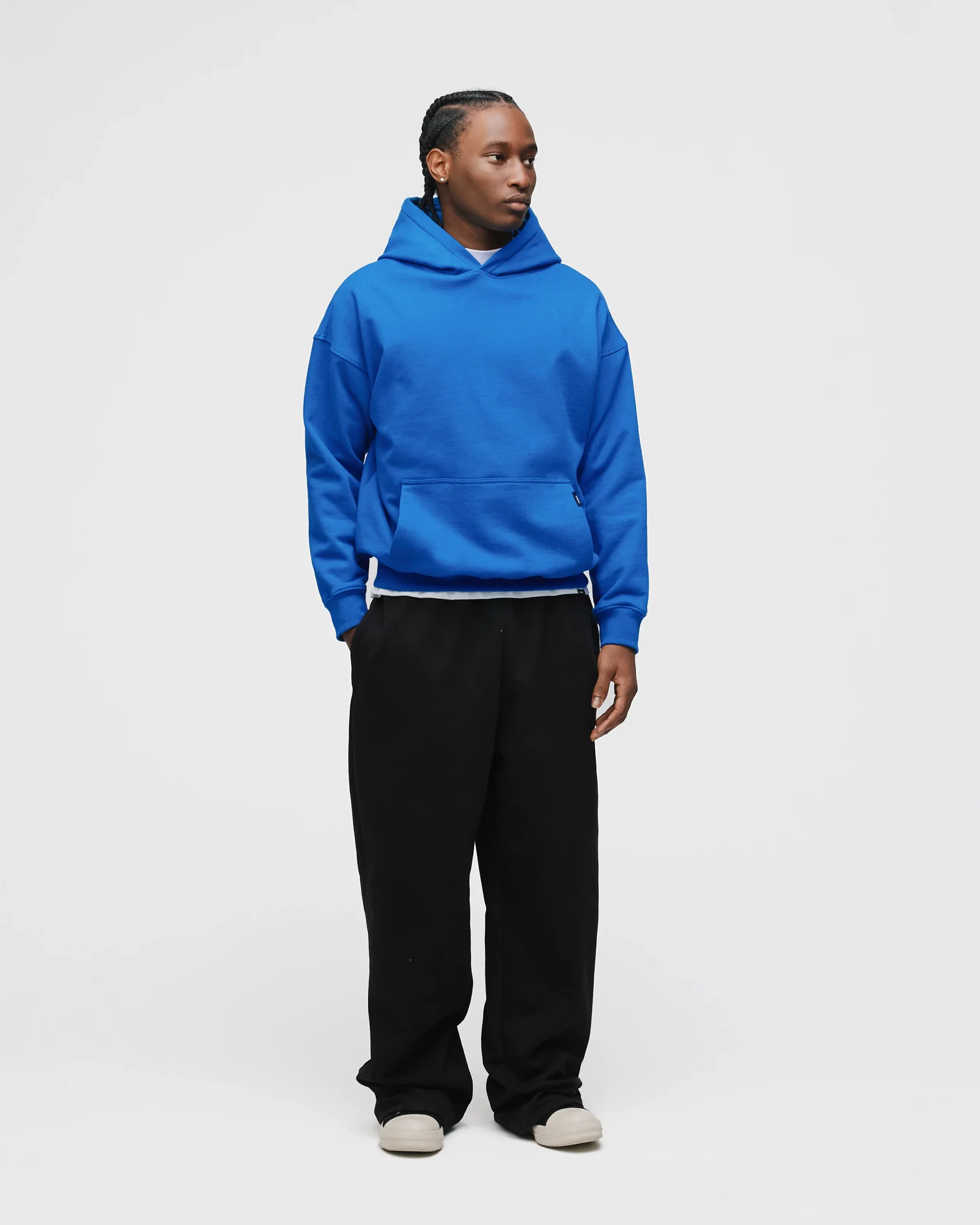 Drop Shoulder Hoodie - Royal Blue
