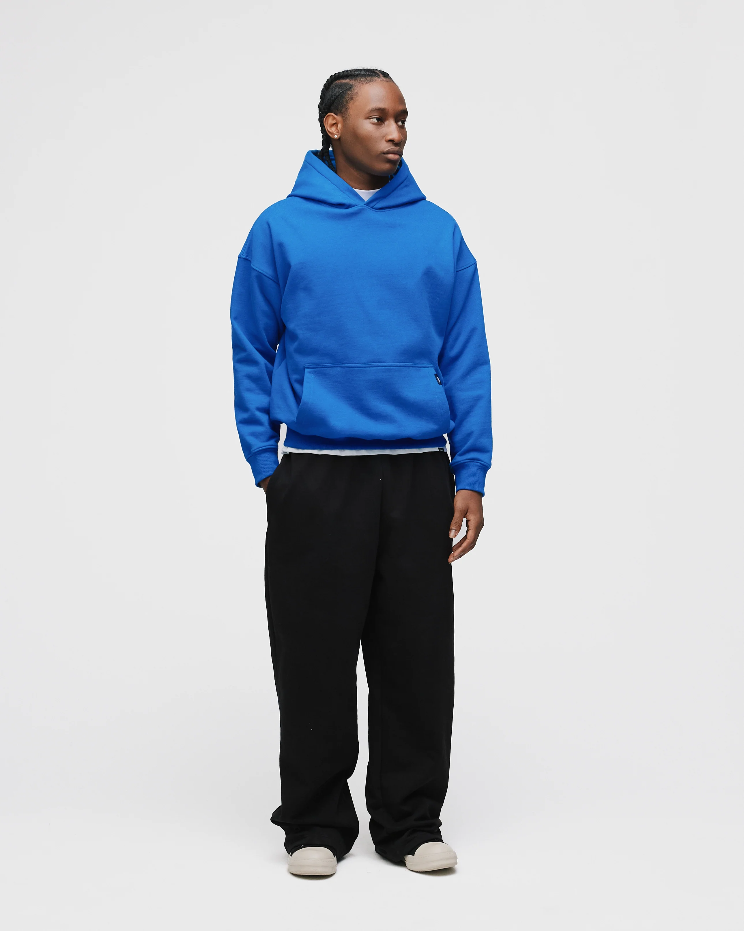 Drop Shoulder Hoodie - Royal Blue