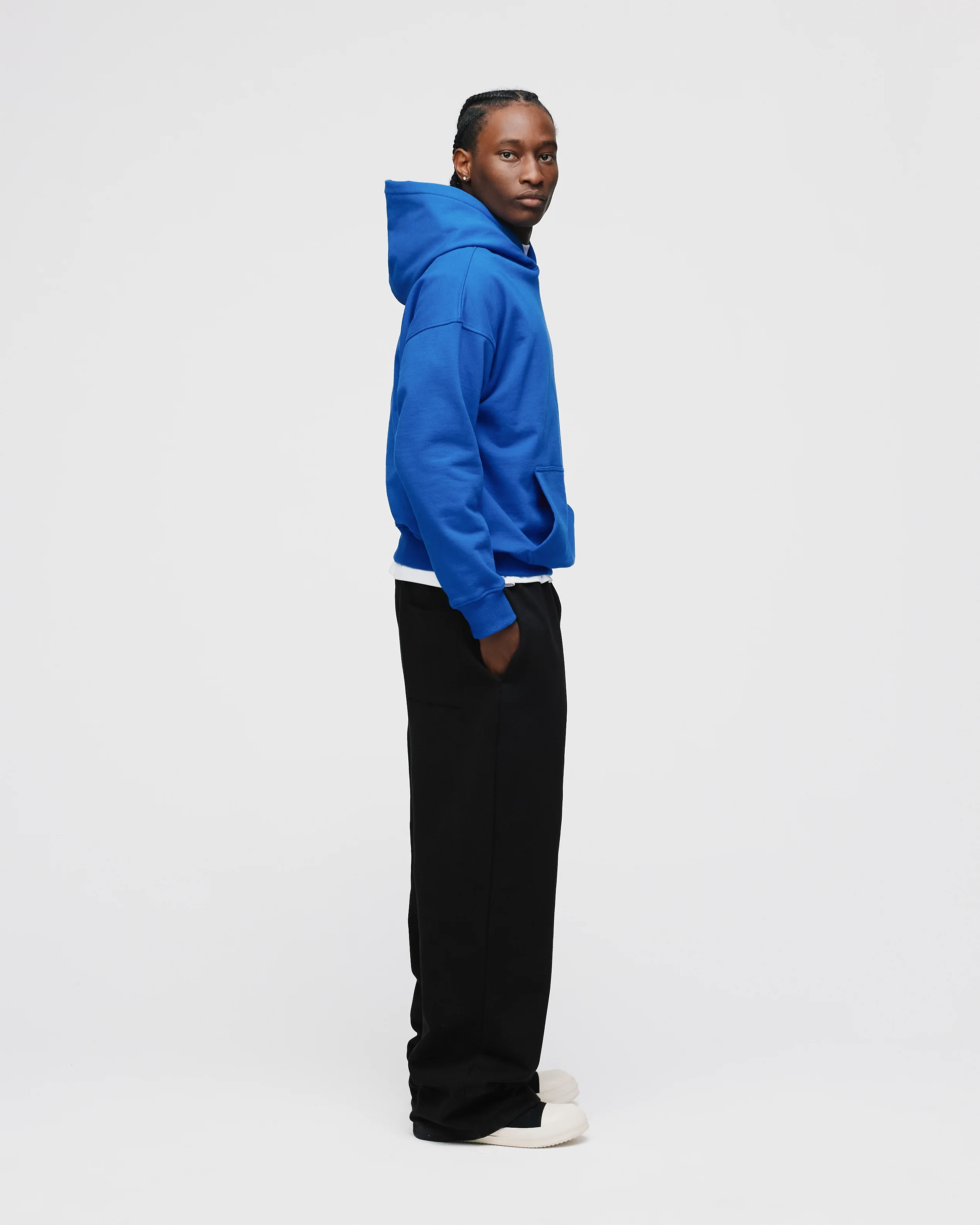 Drop Shoulder Hoodie - Royal Blue