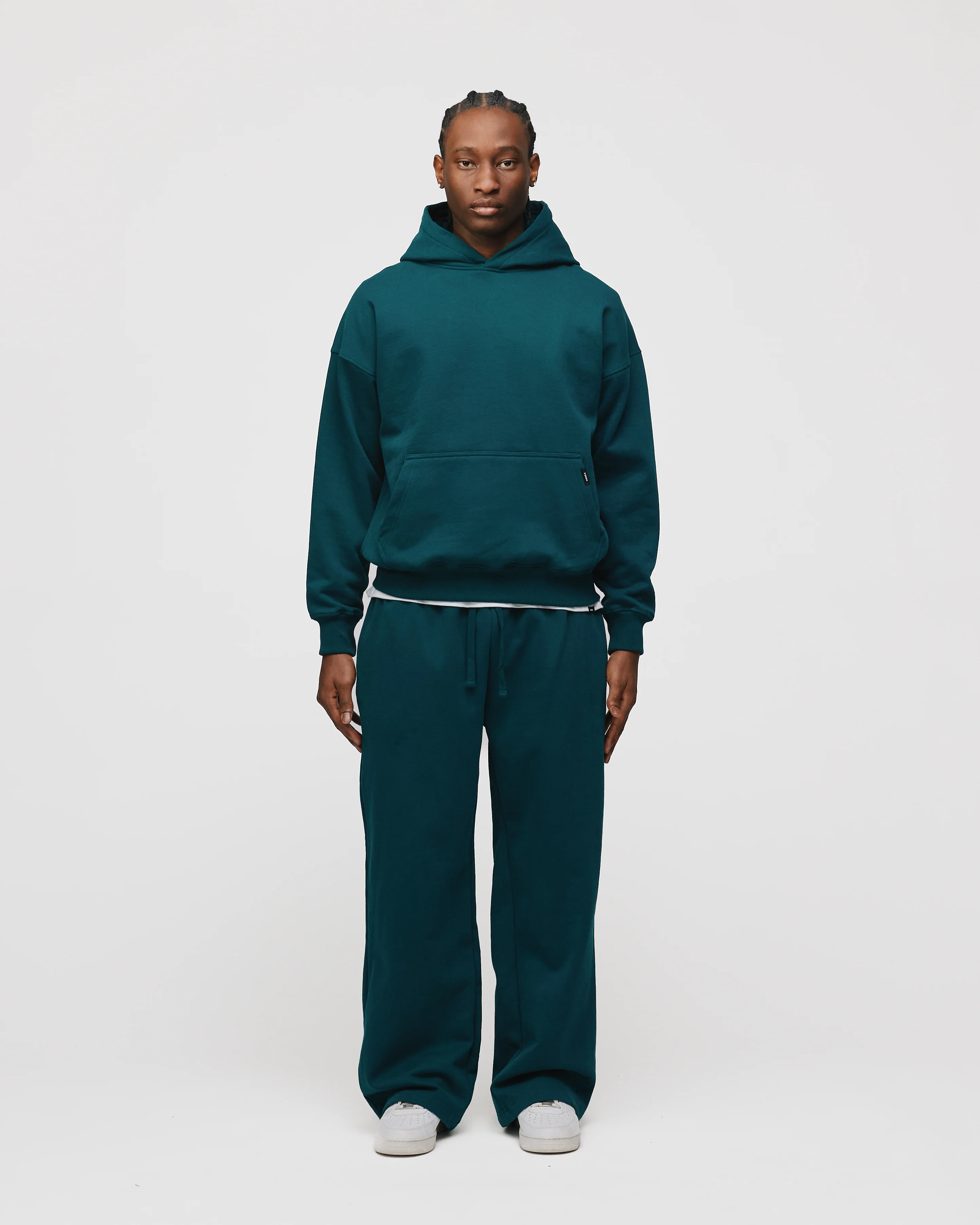 Drop Shoulder Hoodie - Teal