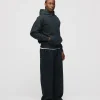 Drop Shoulder Hoodie - Vintage Black