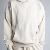 Drop Shoulder Hoodie - Vintage Bone