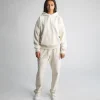 Drop Shoulder Hoodie - Vintage Bone