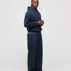 Drop Shoulder Hoodie - Vintage Navy