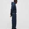 Drop Shoulder Hoodie - Vintage Navy