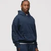 Drop Shoulder Hoodie - Vintage Navy