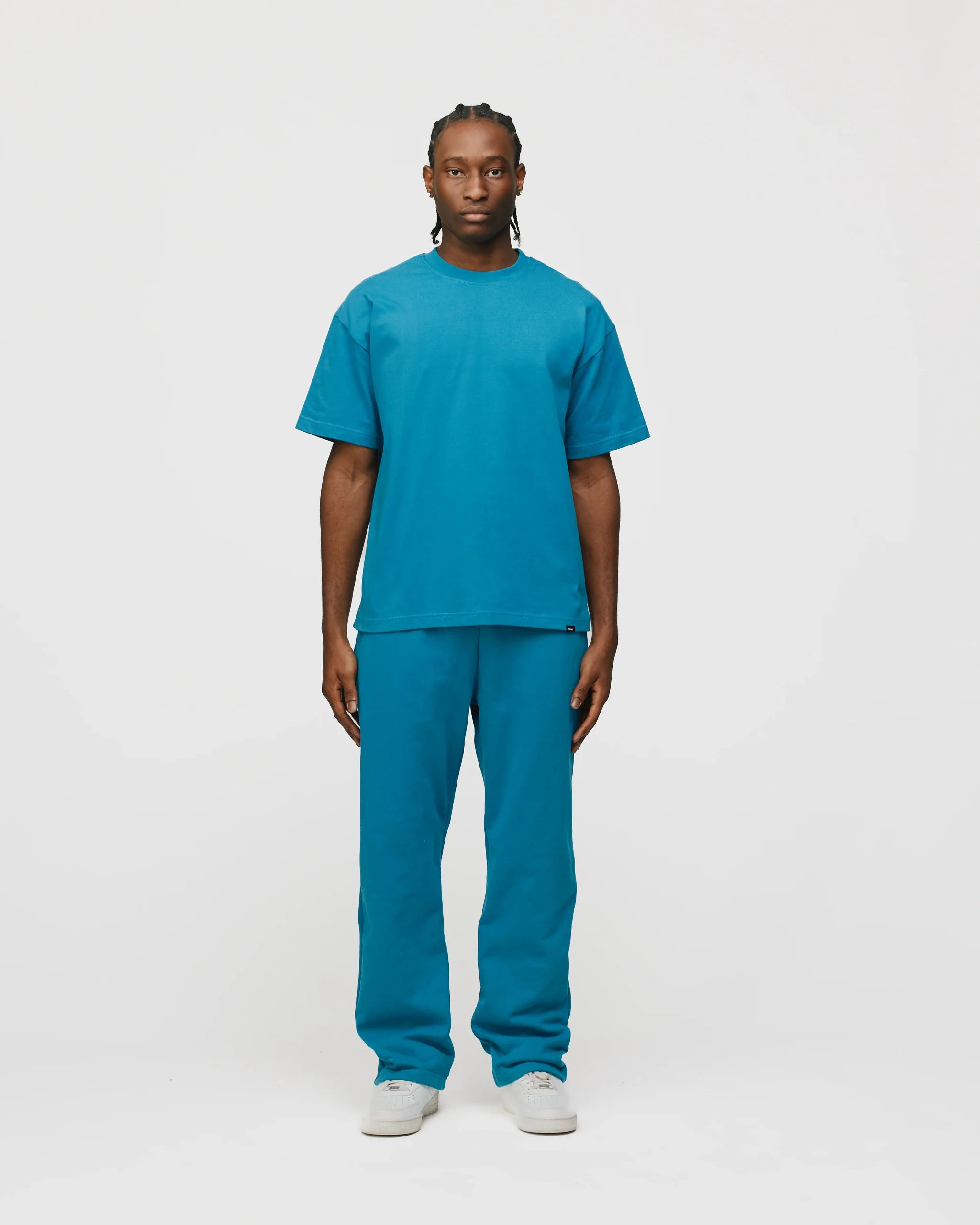 Drop Shoulder T-Shirt - Aqua