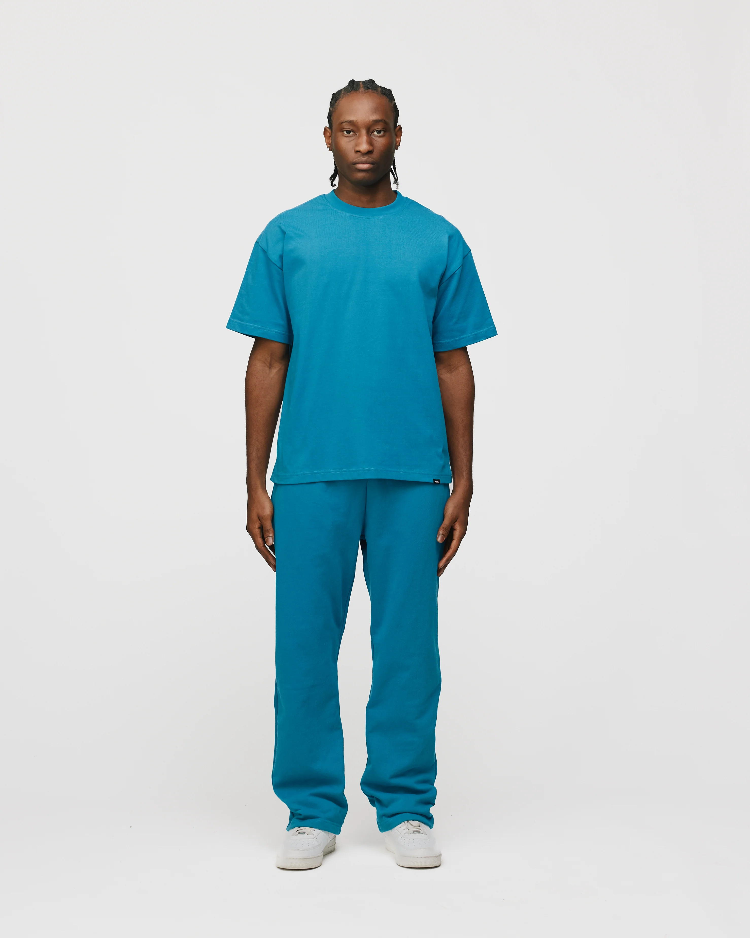 Drop Shoulder T-Shirt - Aqua