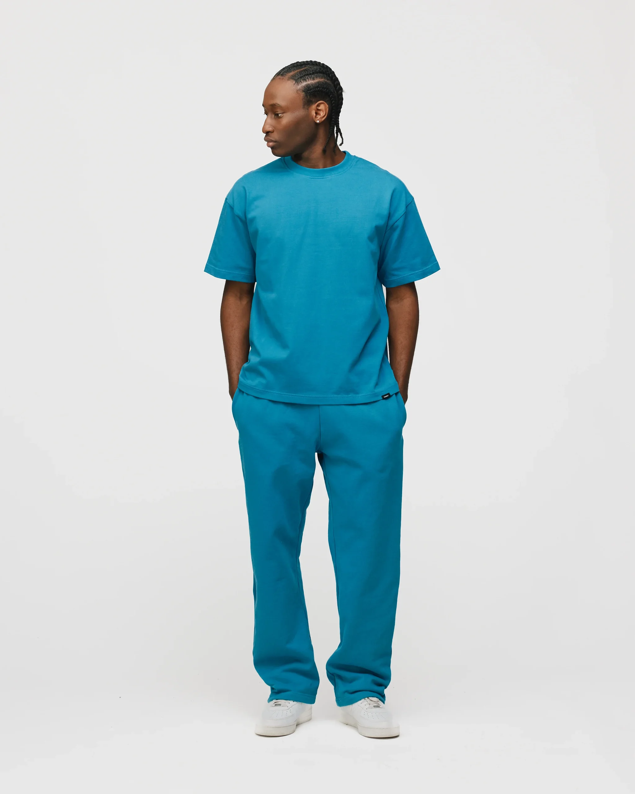 Drop Shoulder T-Shirt - Aqua