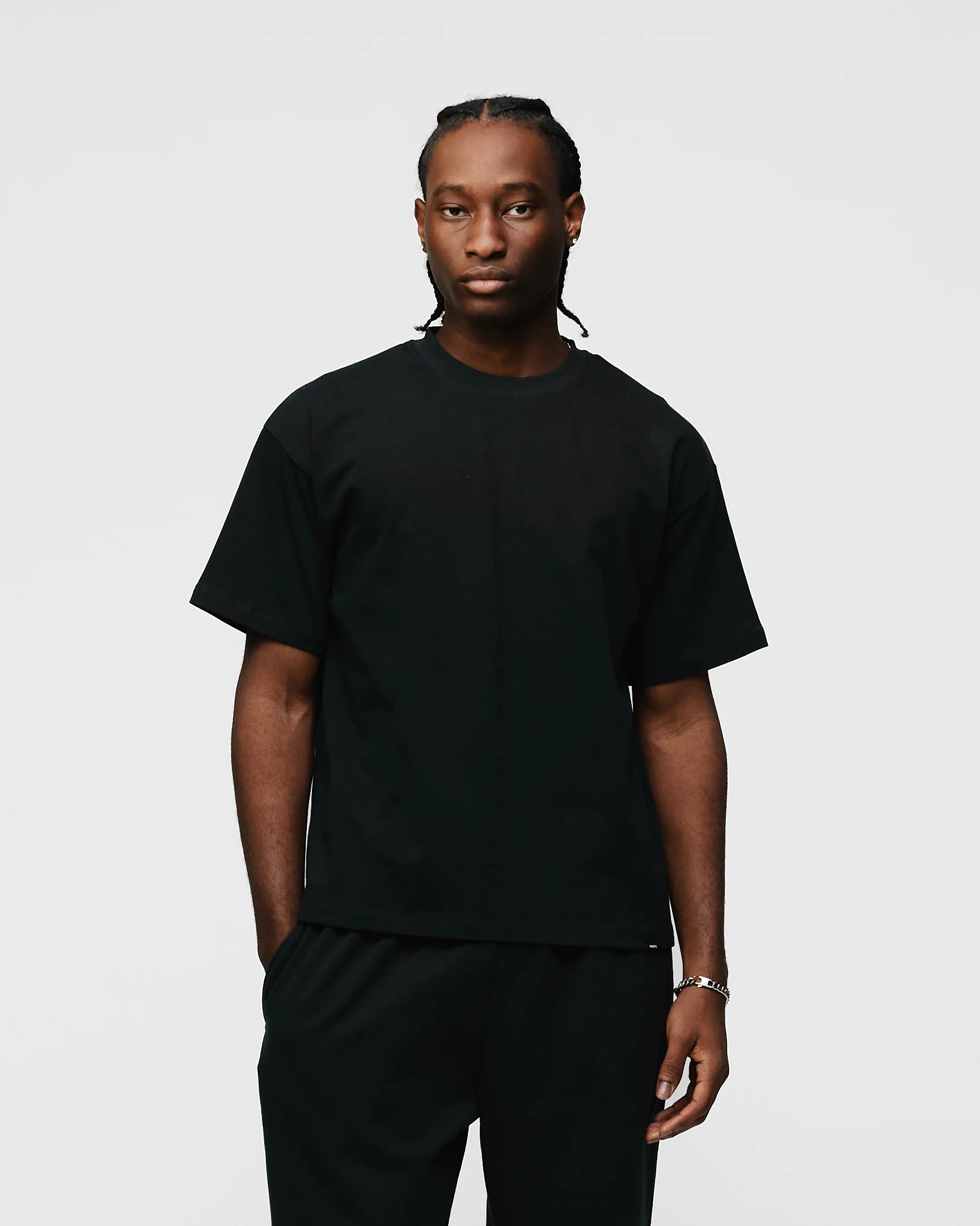 Drop Shoulder T-Shirt - Black