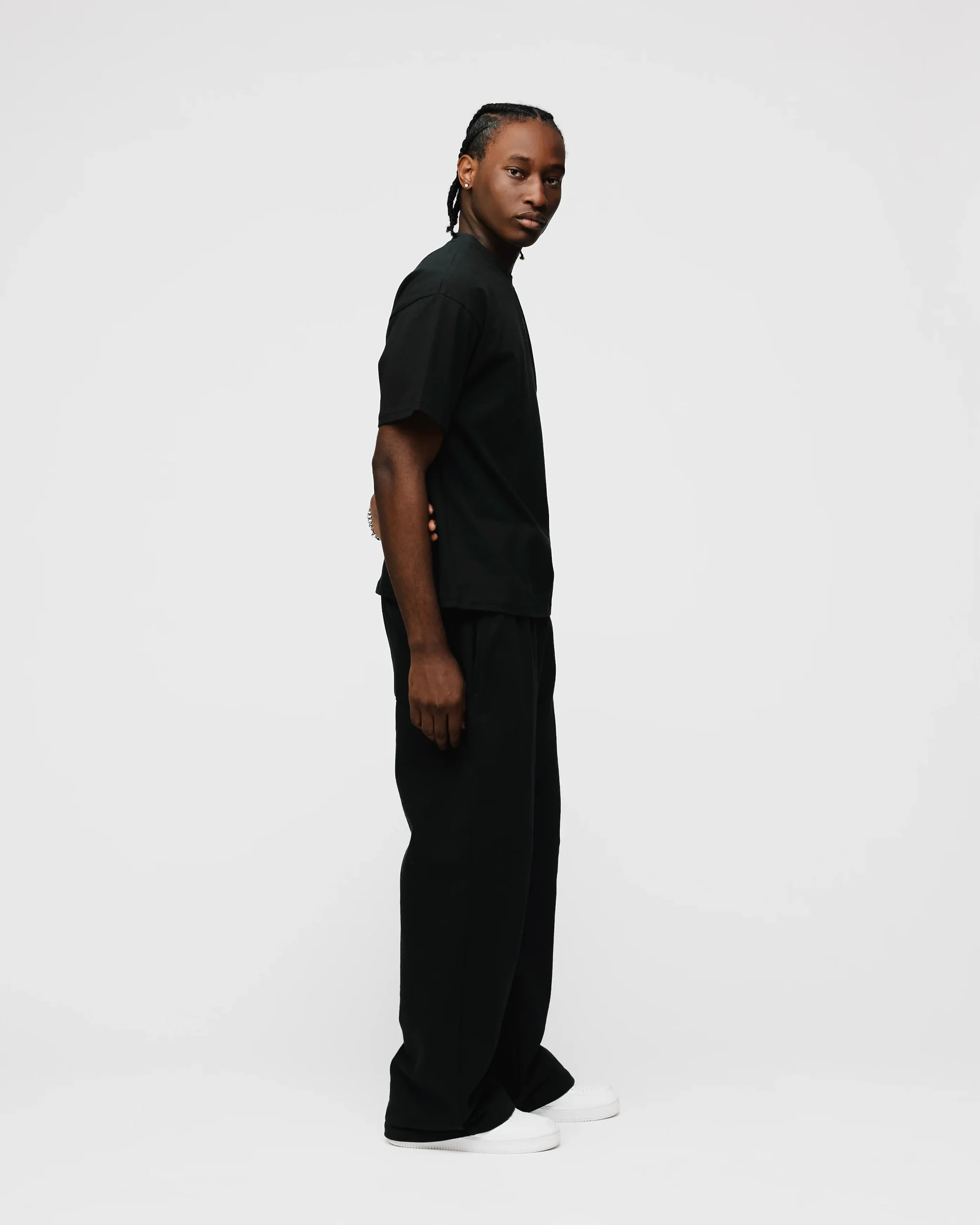 Drop Shoulder T-Shirt - Black