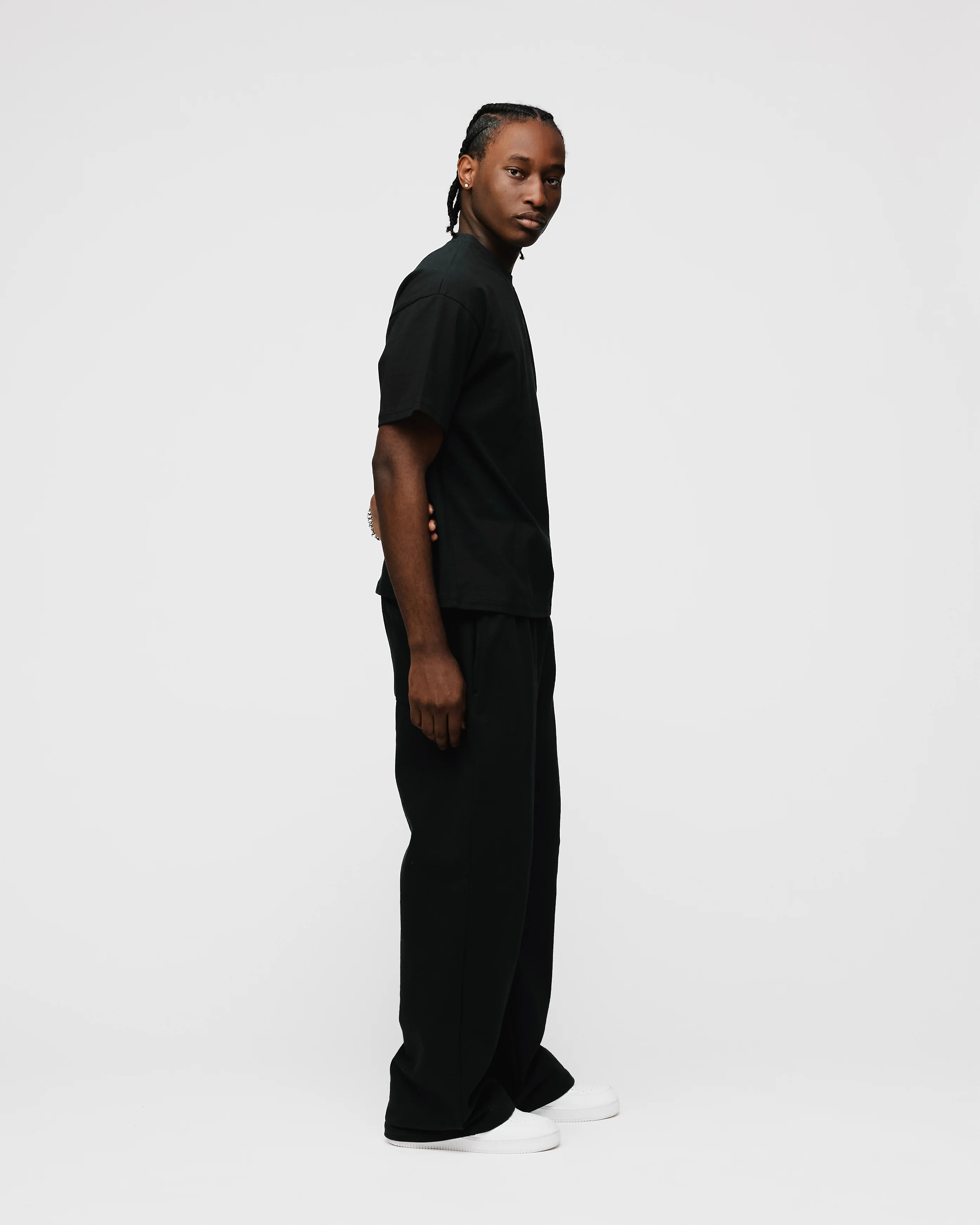 Drop Shoulder T-Shirt - Black
