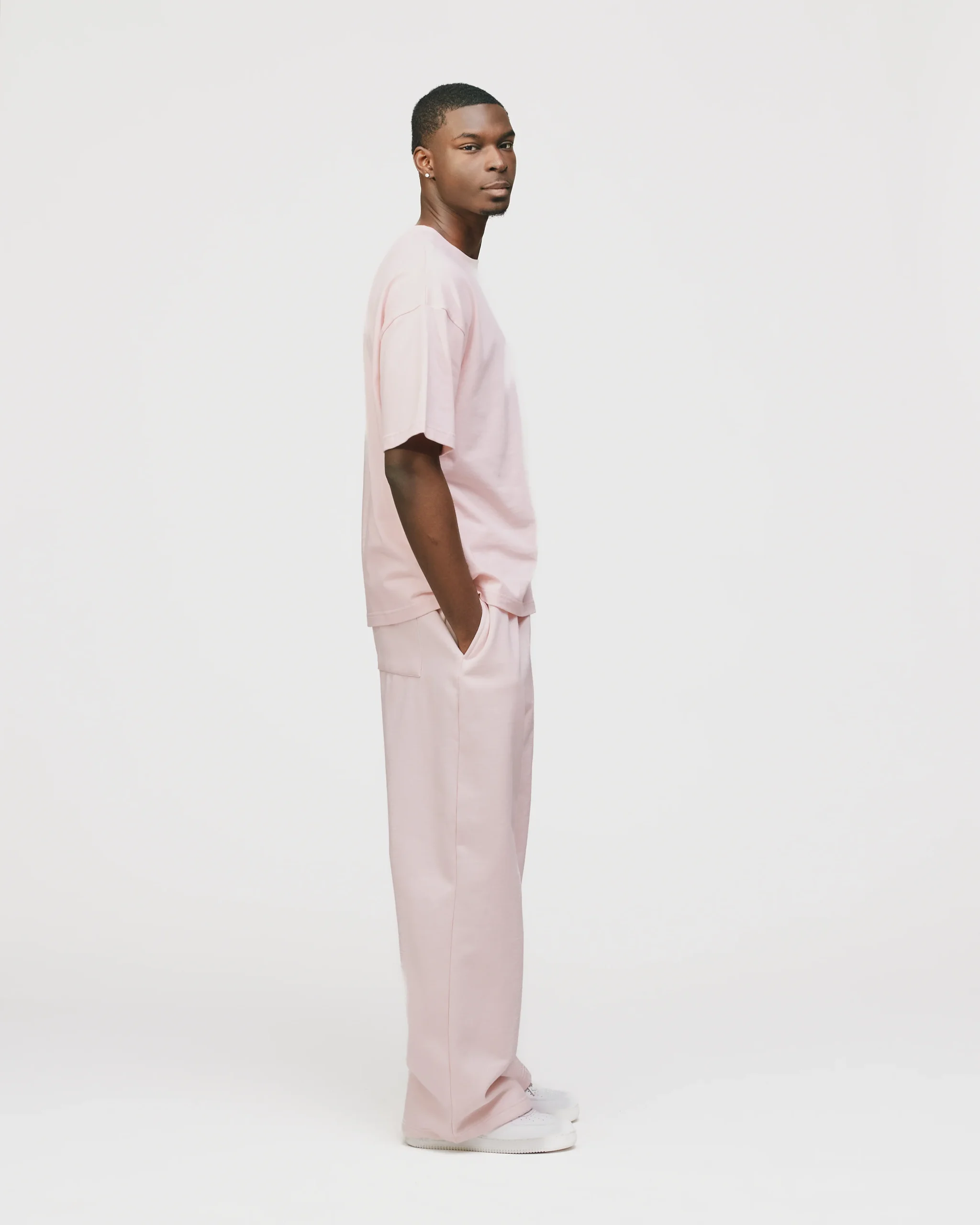 Drop Shoulder T-Shirt - Blush