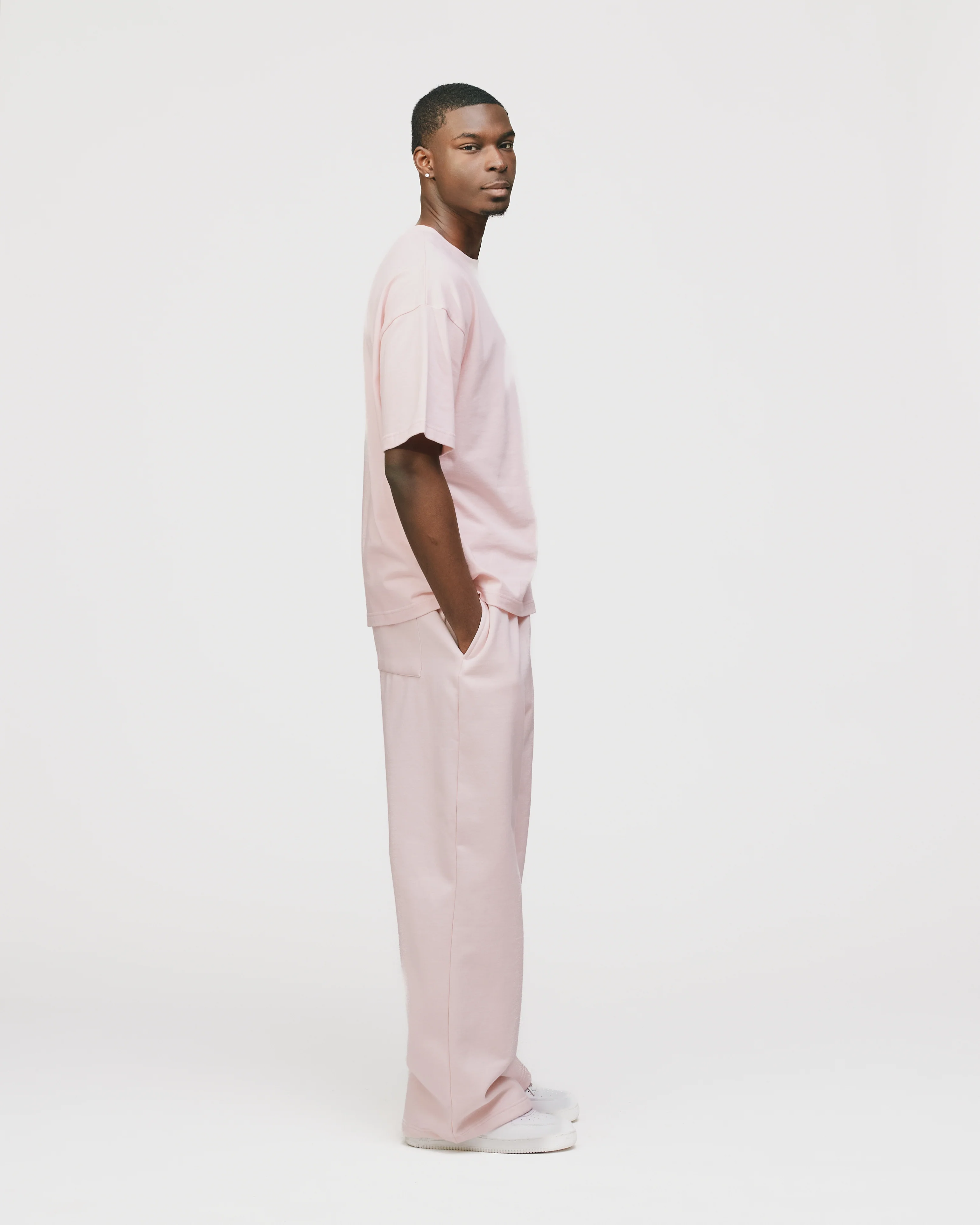 Drop Shoulder T-Shirt - Blush