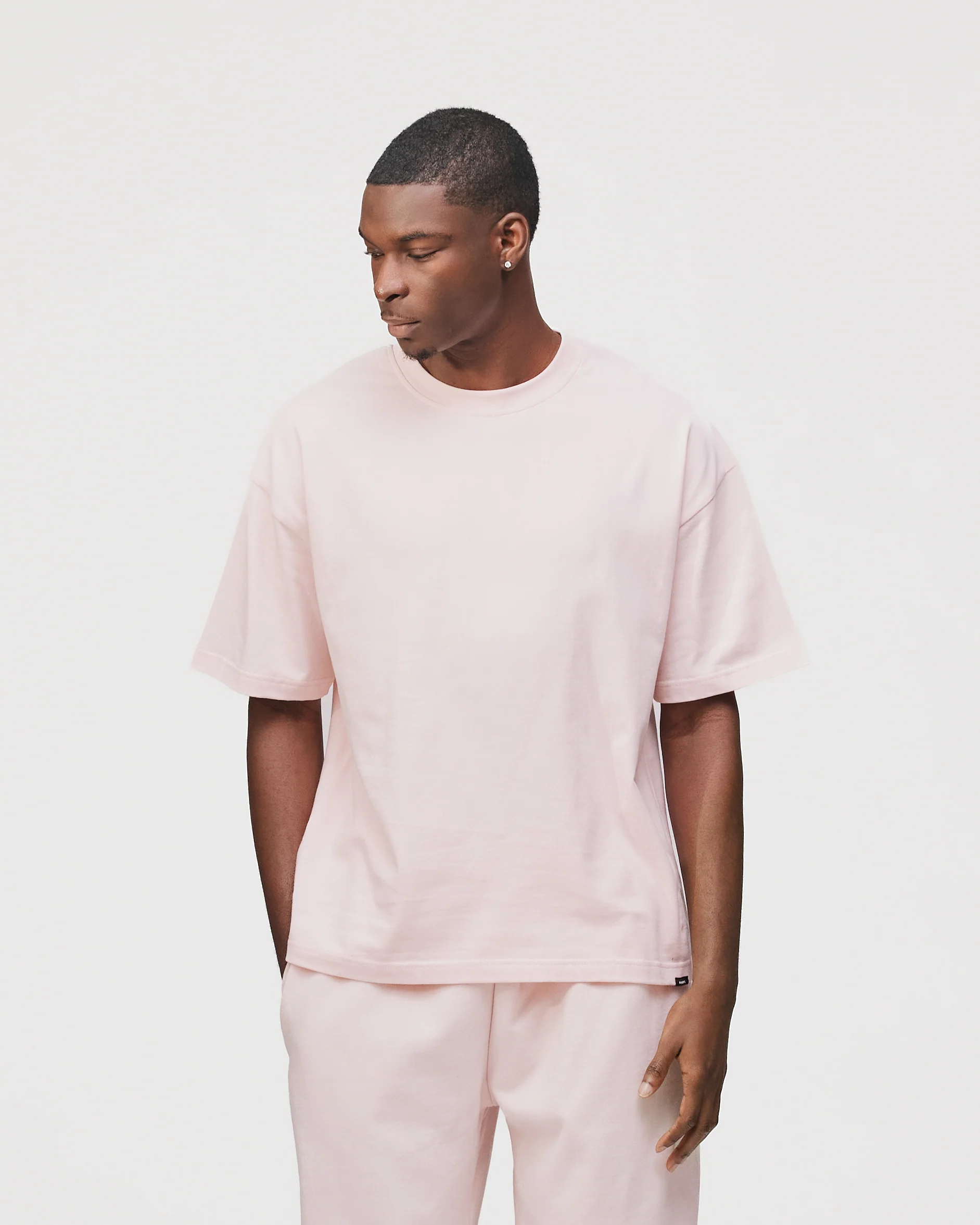 Drop Shoulder T-Shirt - Blush