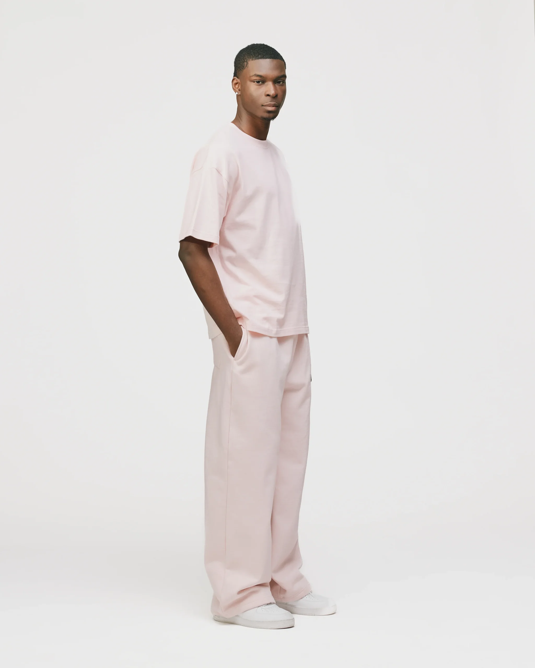 Drop Shoulder T-Shirt - Blush