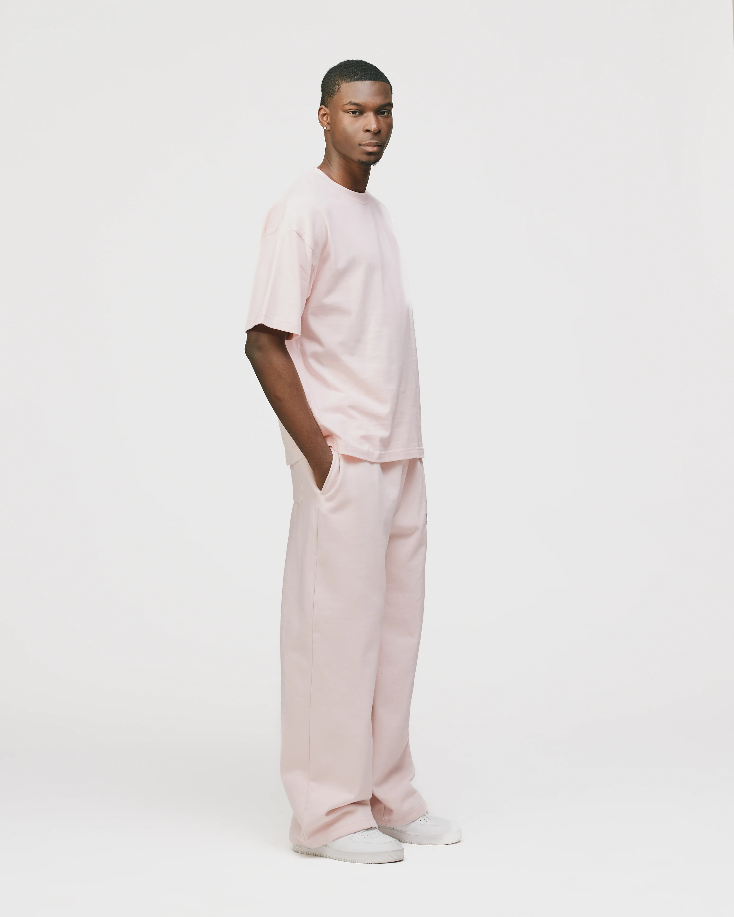 Drop Shoulder T-Shirt - Blush