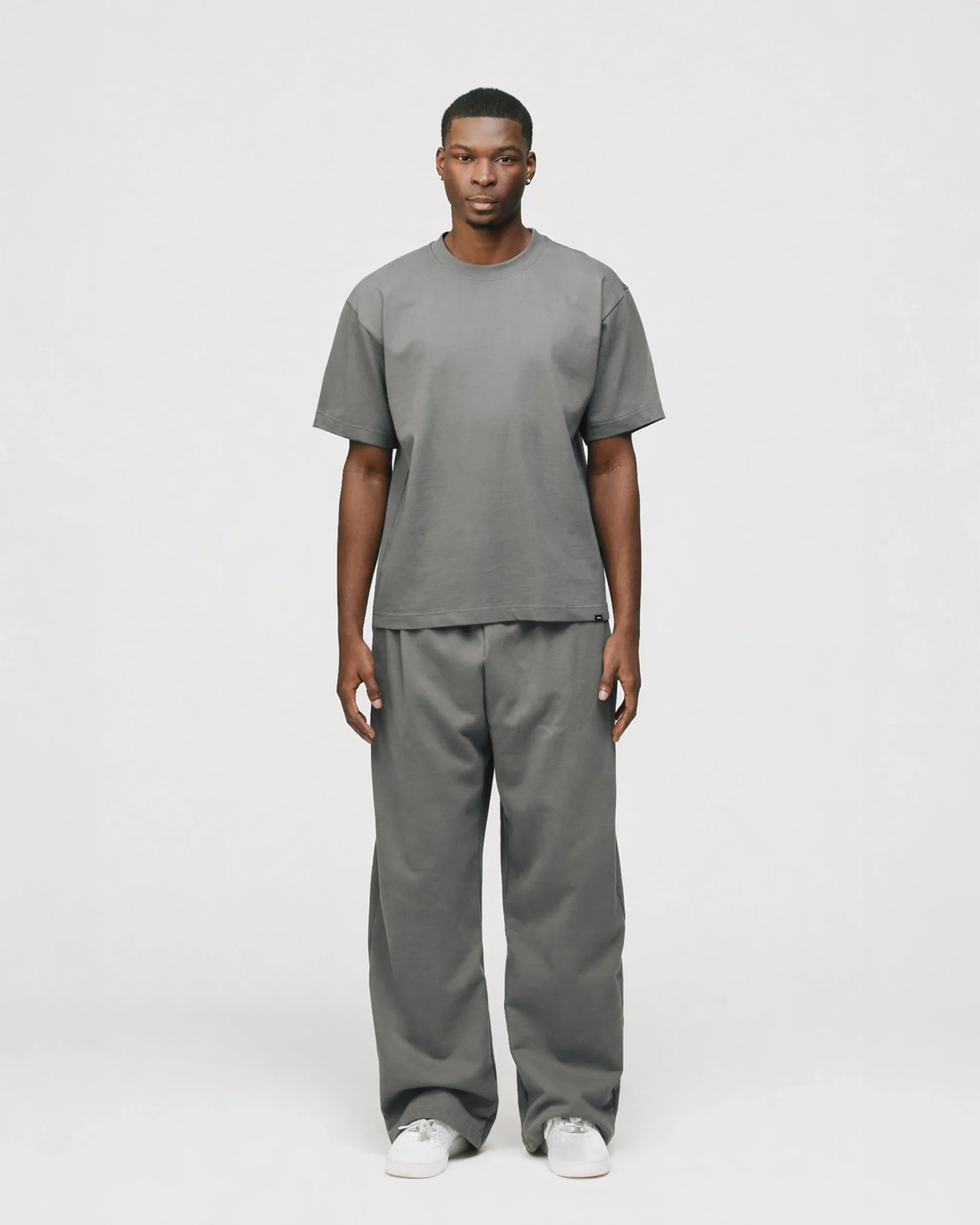 Drop Shoulder T-Shirt - Charcoal