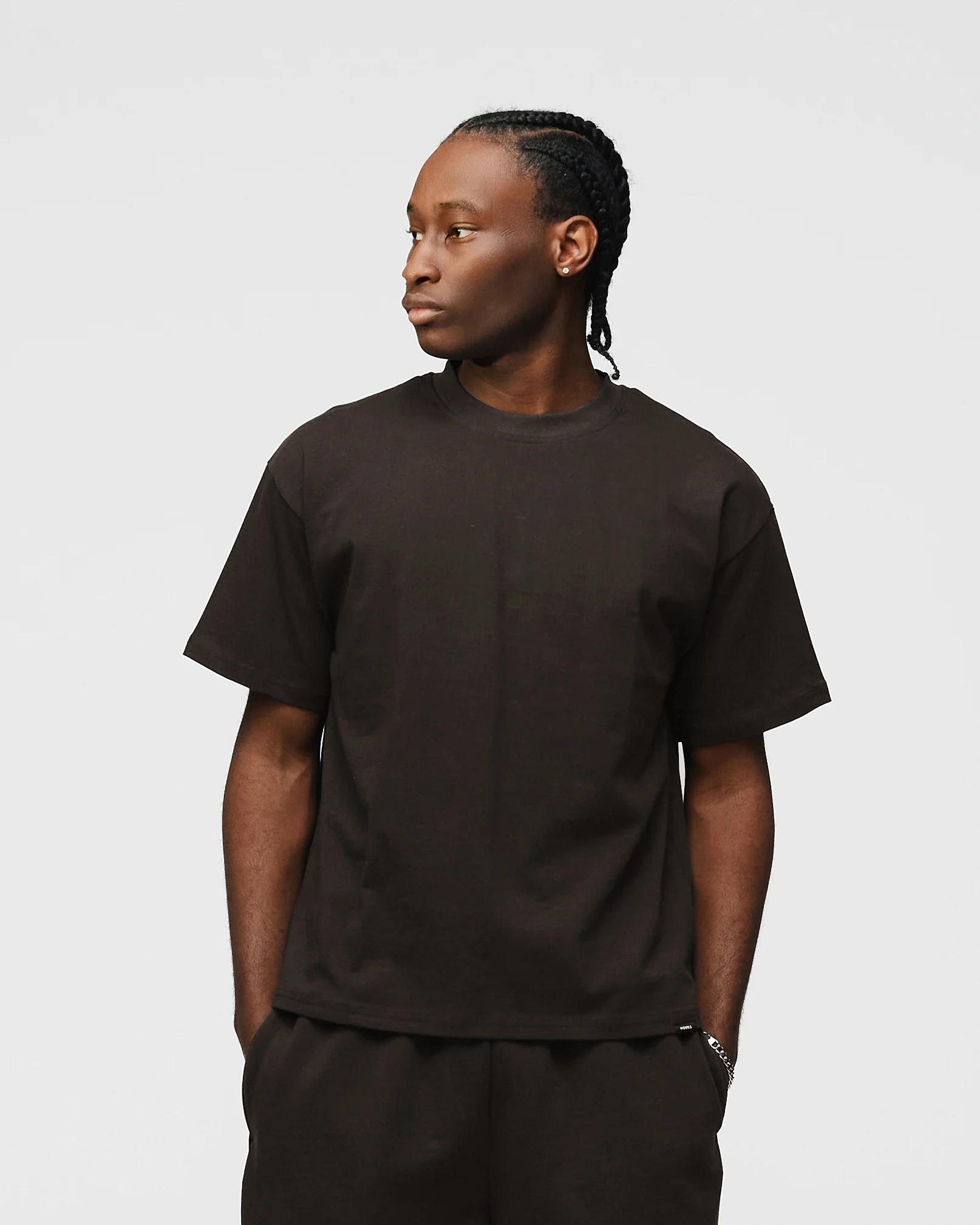 Drop Shoulder T-Shirt - Espresso