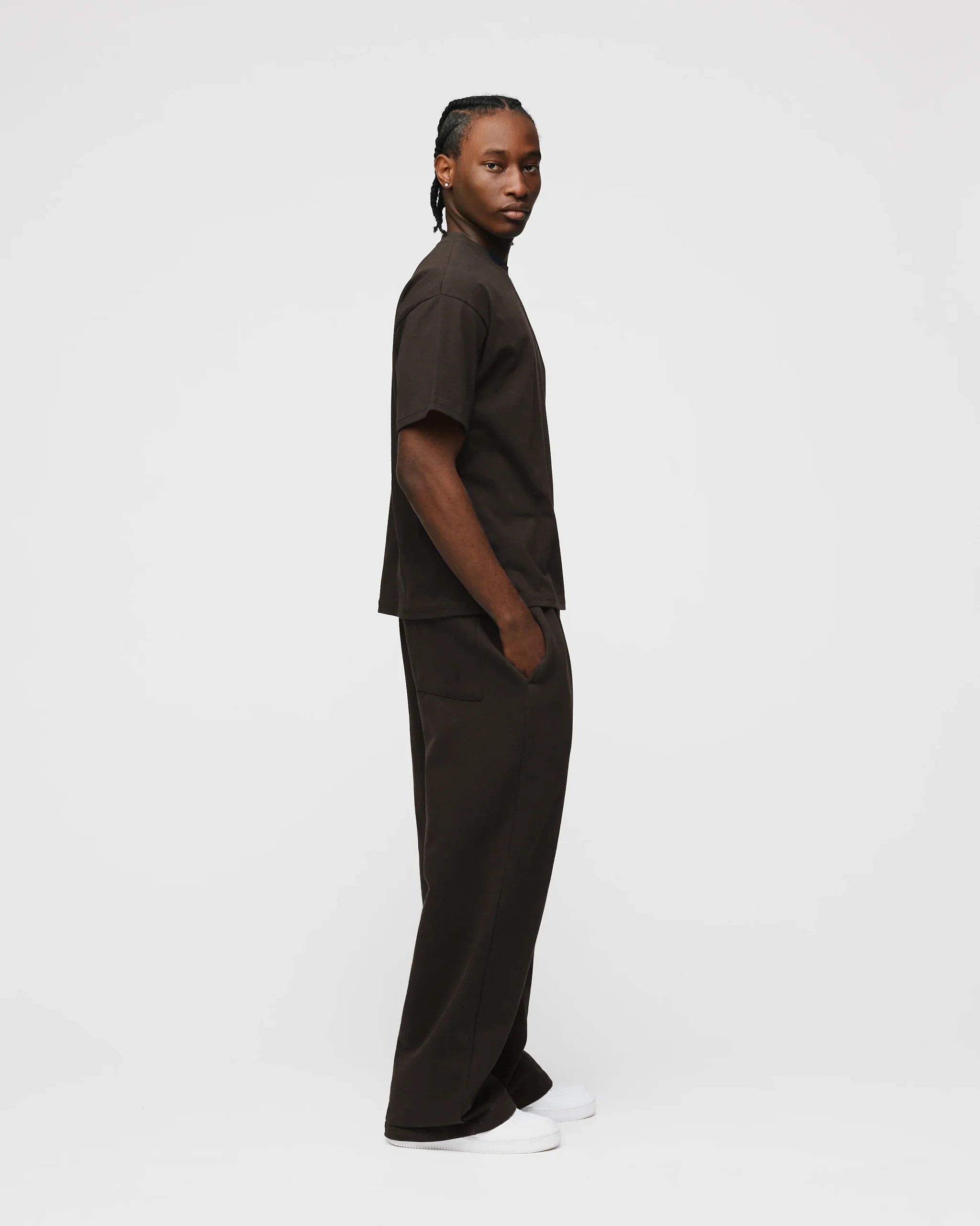 Drop Shoulder T-Shirt - Espresso