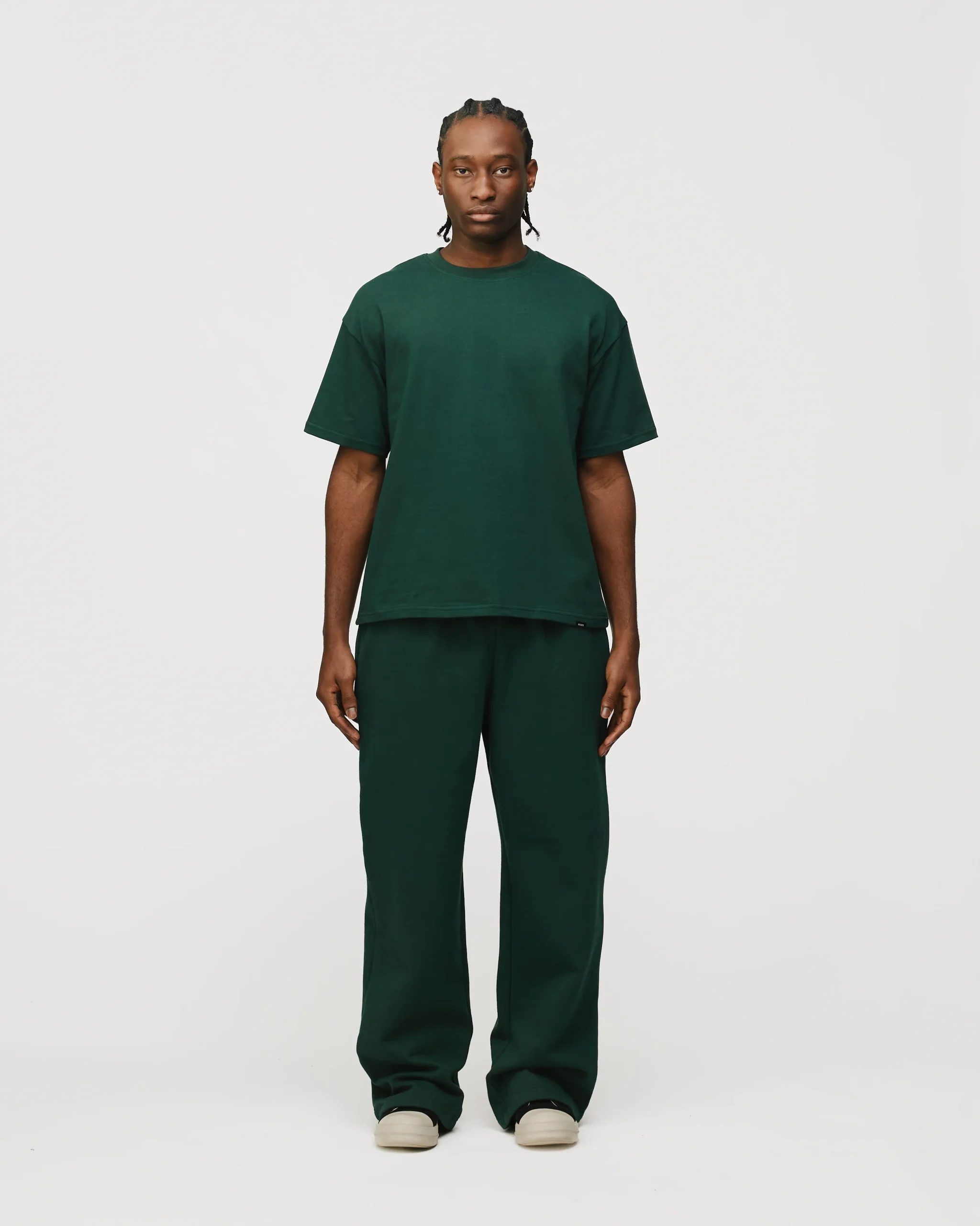 Drop Shoulder T-Shirt - Forest Green