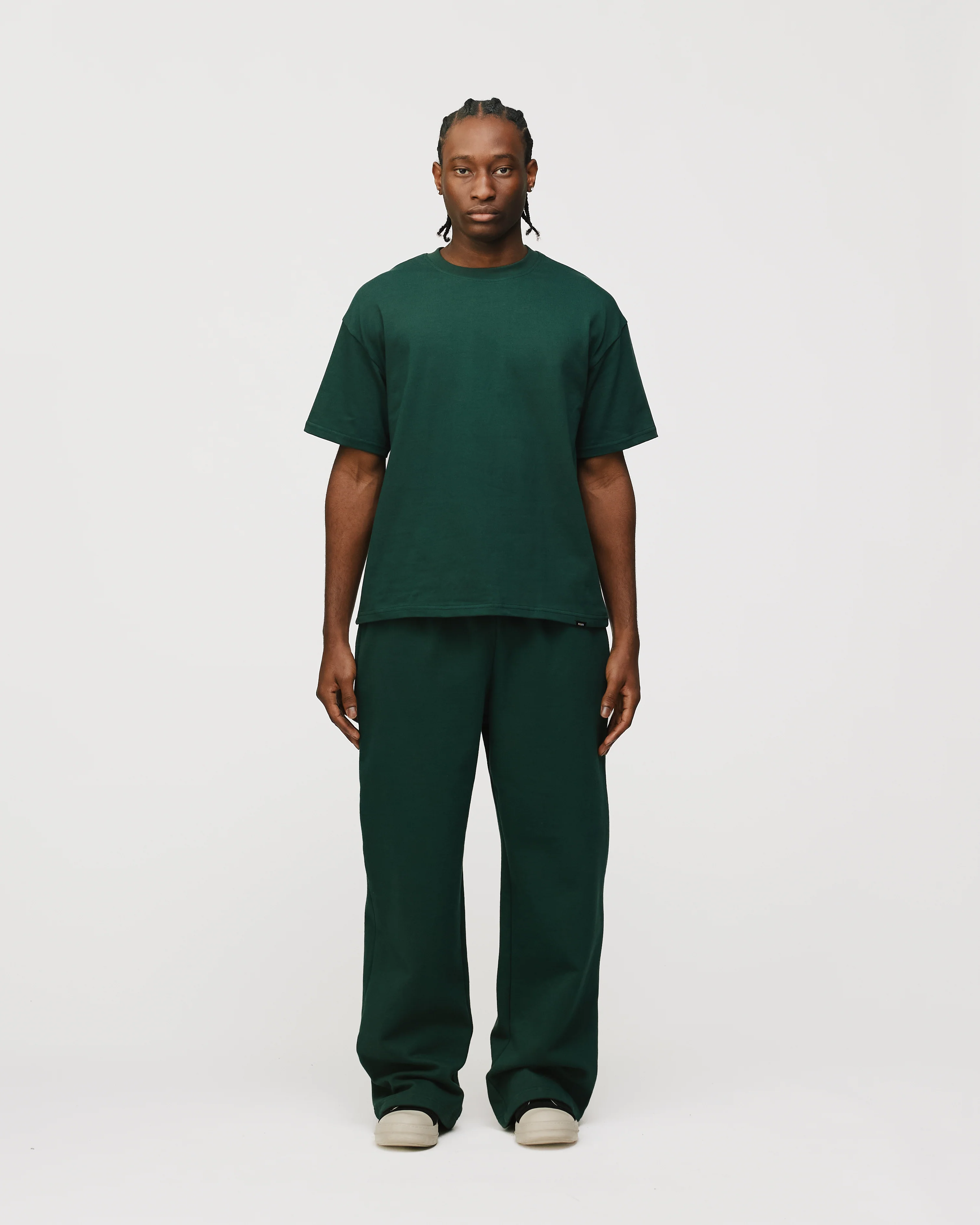 Drop Shoulder T-Shirt - Forest Green