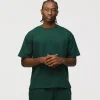 Drop Shoulder T-Shirt - Forest Green