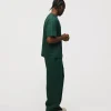 Drop Shoulder T-Shirt - Forest Green